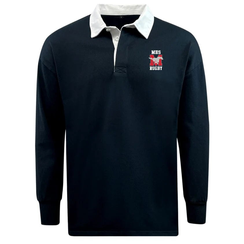 Memorial High School Classic Long Sleeve Solid Rugby Jersey
