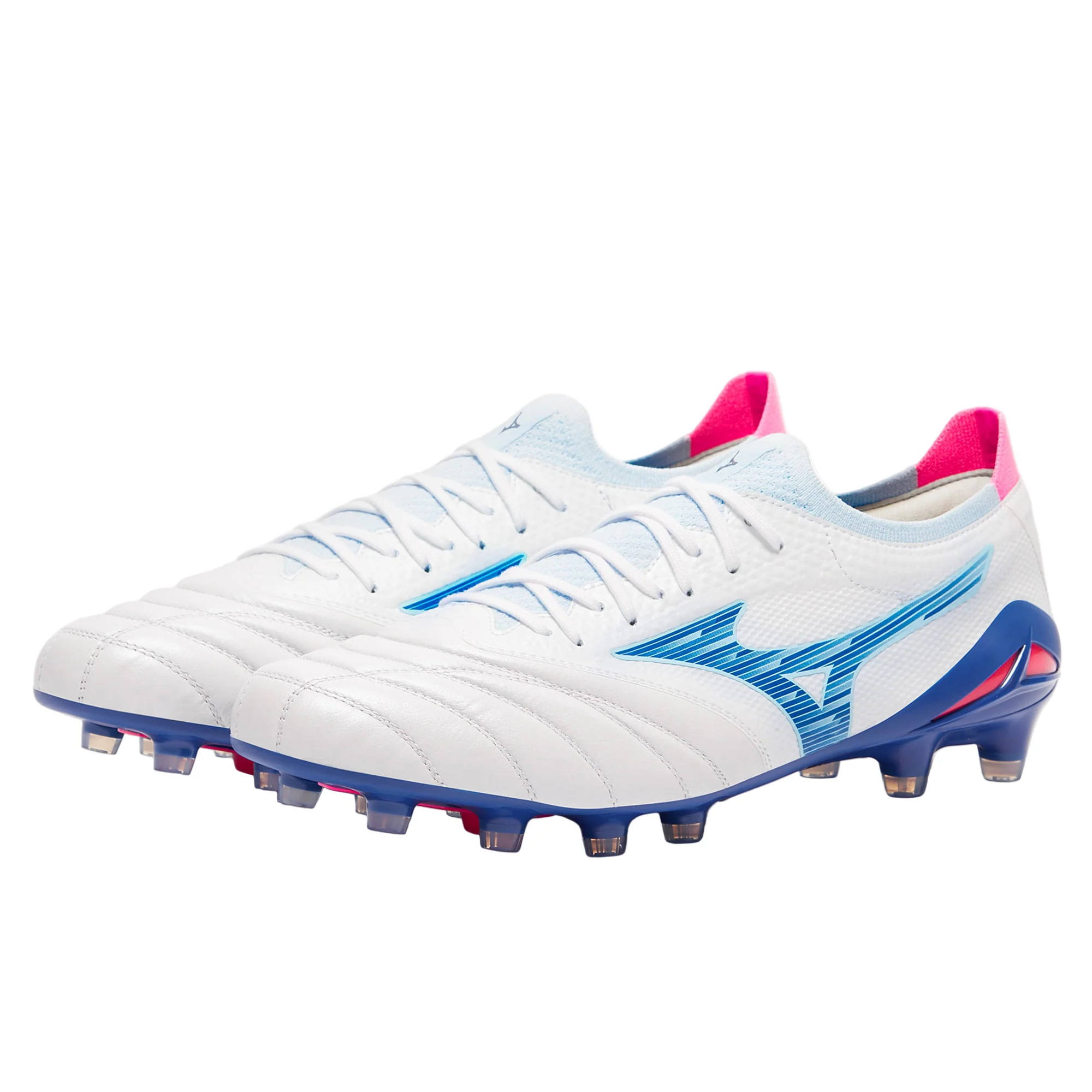 Mizuno Morelia Neo IV Beta Elite FG - White/Tanager Turquoise/Pink Tetra - Image 5