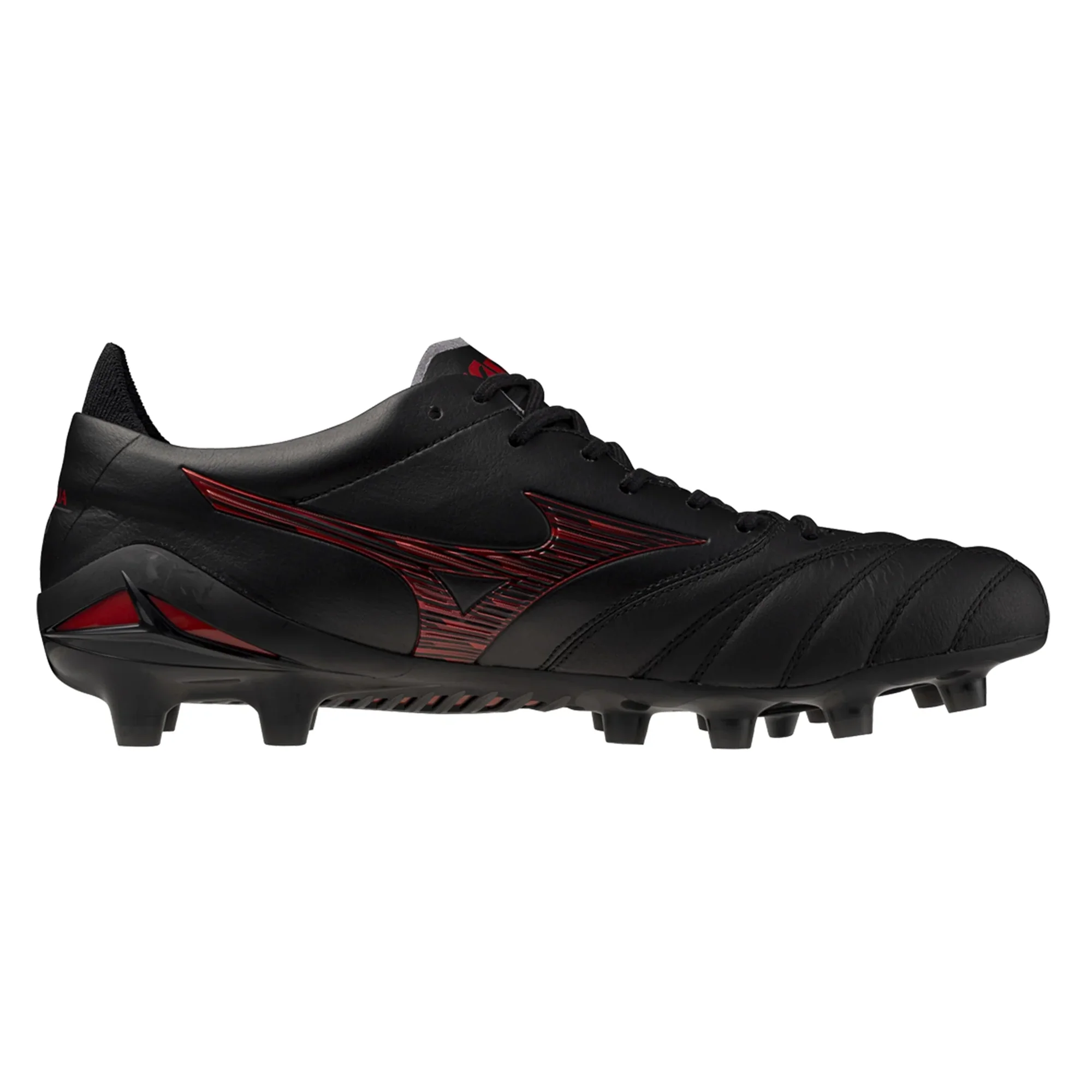 Mizuno Morelia Neo IV FG Made in Japan - Black/Morelia 40th Anniversary Red - Image 3