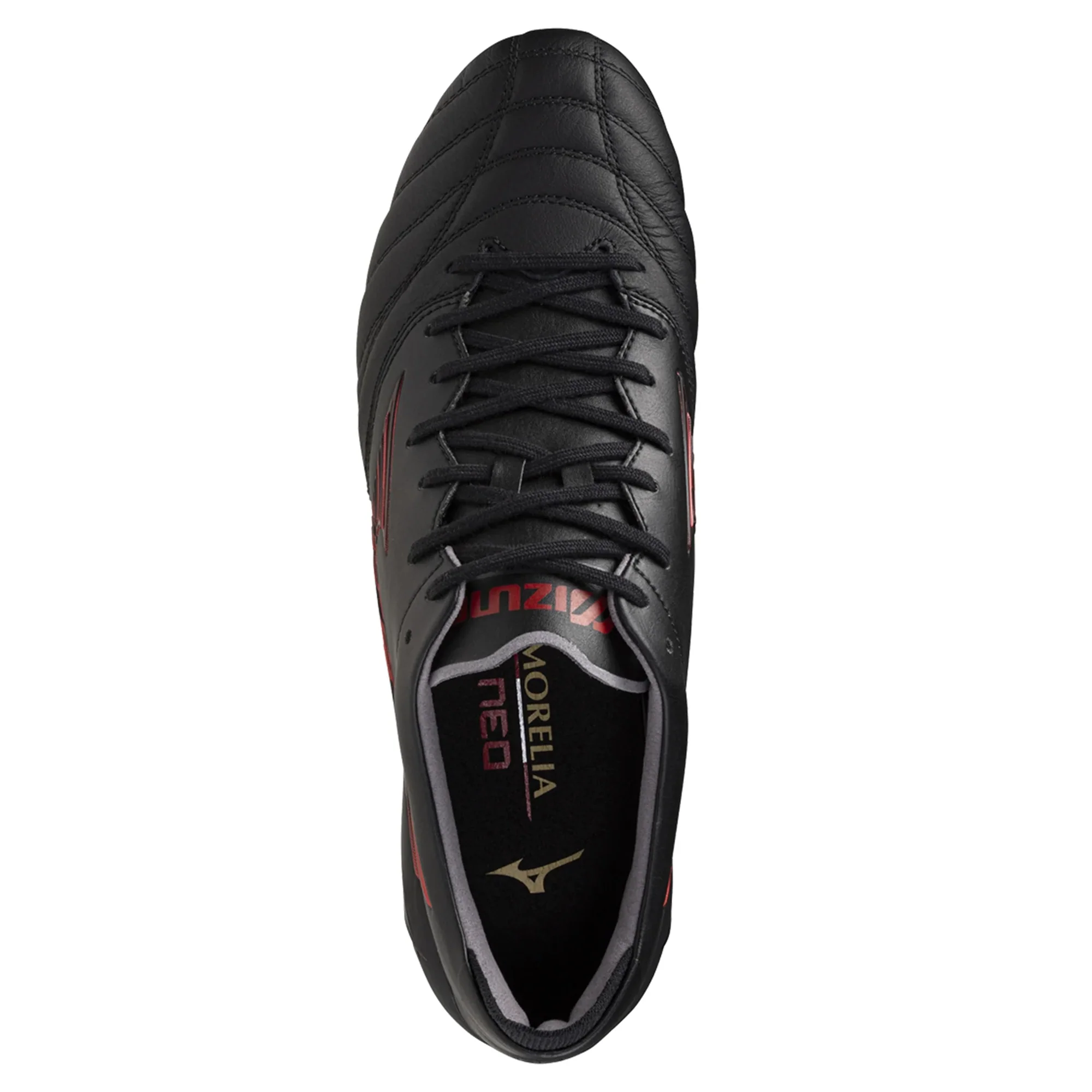 Mizuno Morelia Neo IV FG Made in Japan - Black/Morelia 40th Anniversary Red - Image 4