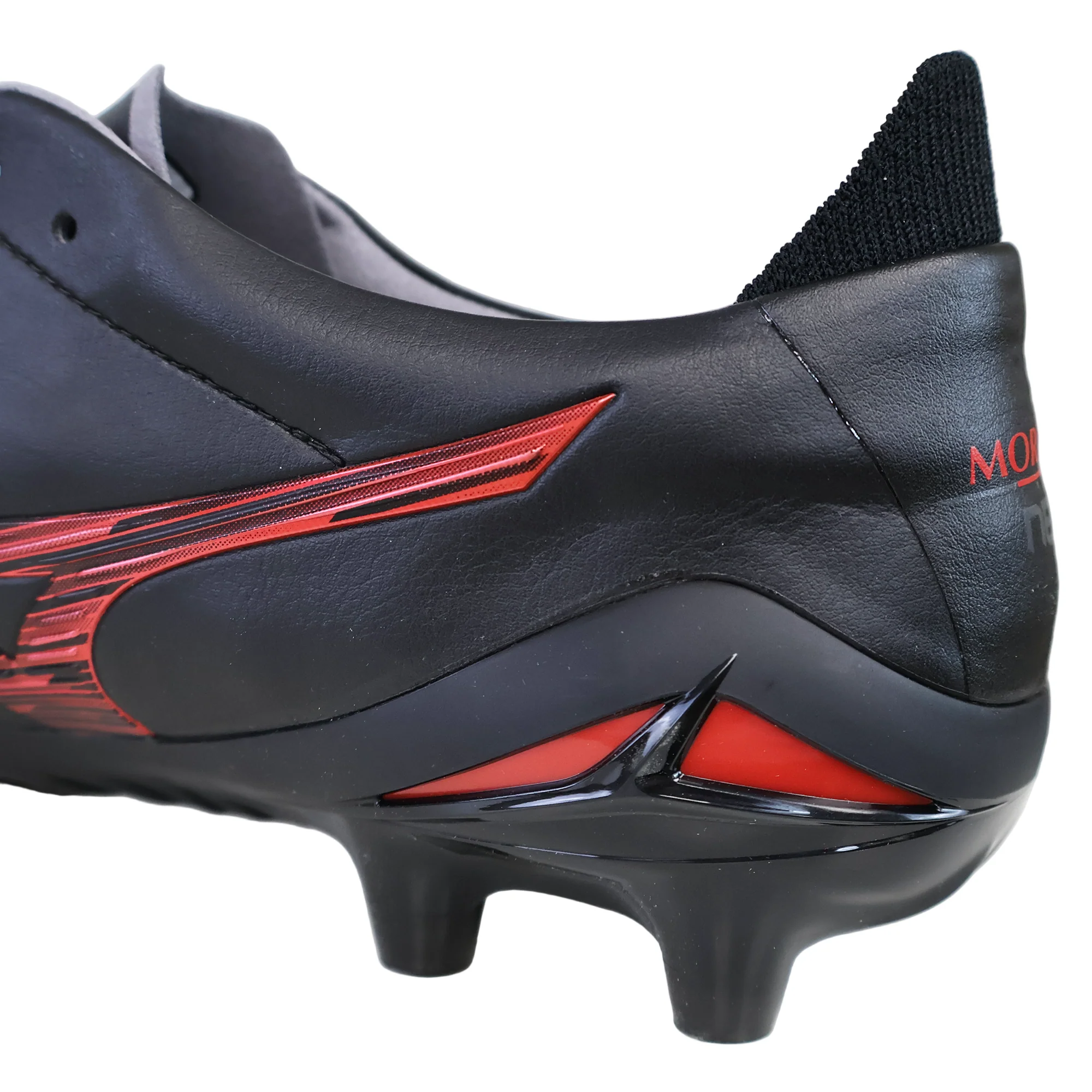 Mizuno Morelia Neo IV FG Made in Japan - Black/Morelia 40th Anniversary Red - Image 8