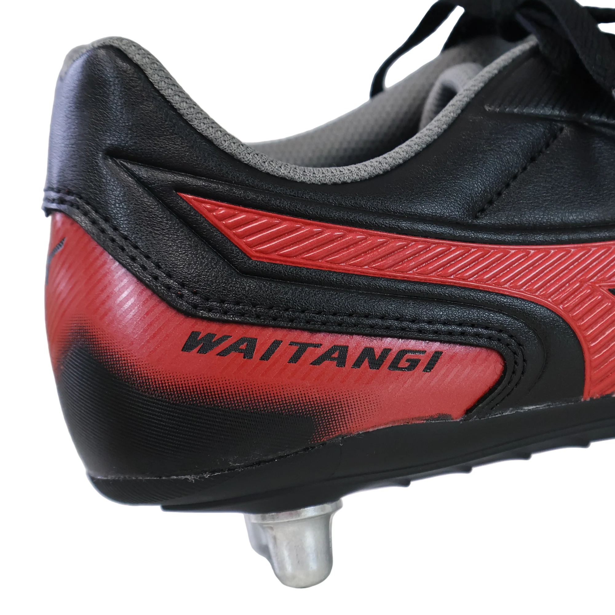 Mizuno Waitangi II CL SG - Black/Morelia 40th Anniversary Red - Image 7