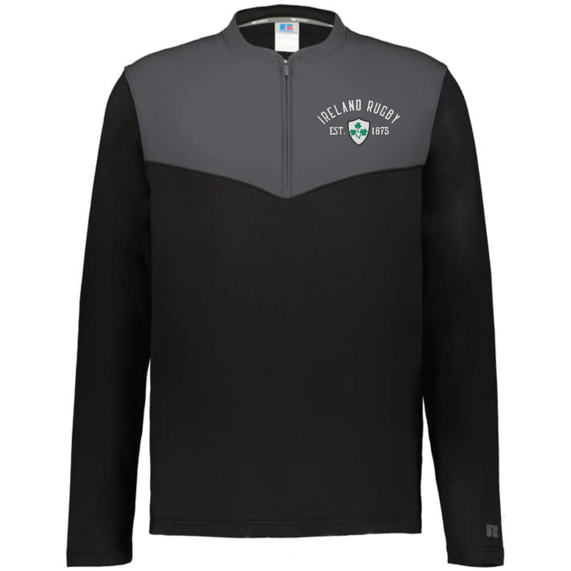 Nations of Rugby Ireland 1875 Sideline Grid 1/4 Zip Pullover - Image 2