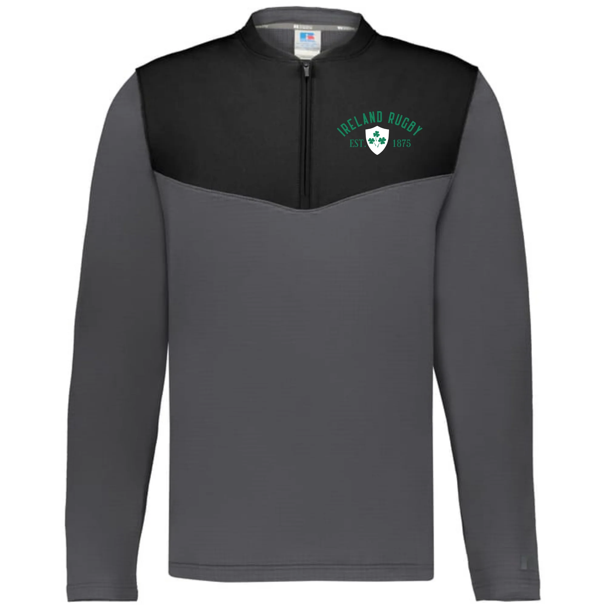 Nations of Rugby Ireland 1875 Sideline Grid 1/4 Zip Pullover - Image 3