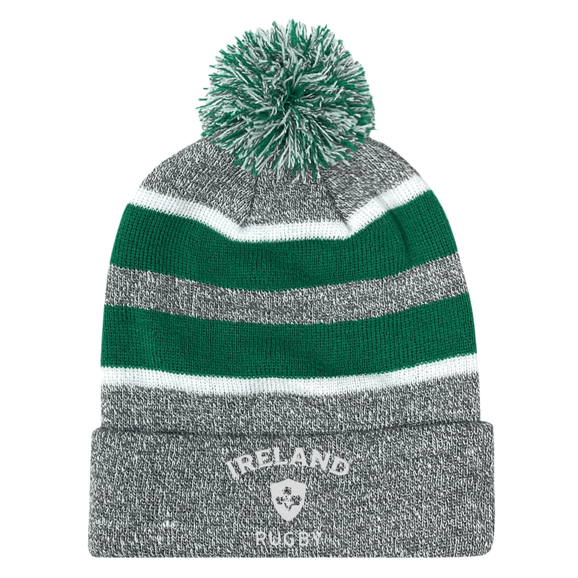 Nations of Rugby Ireland Hooped Pom-Pom Beanie
