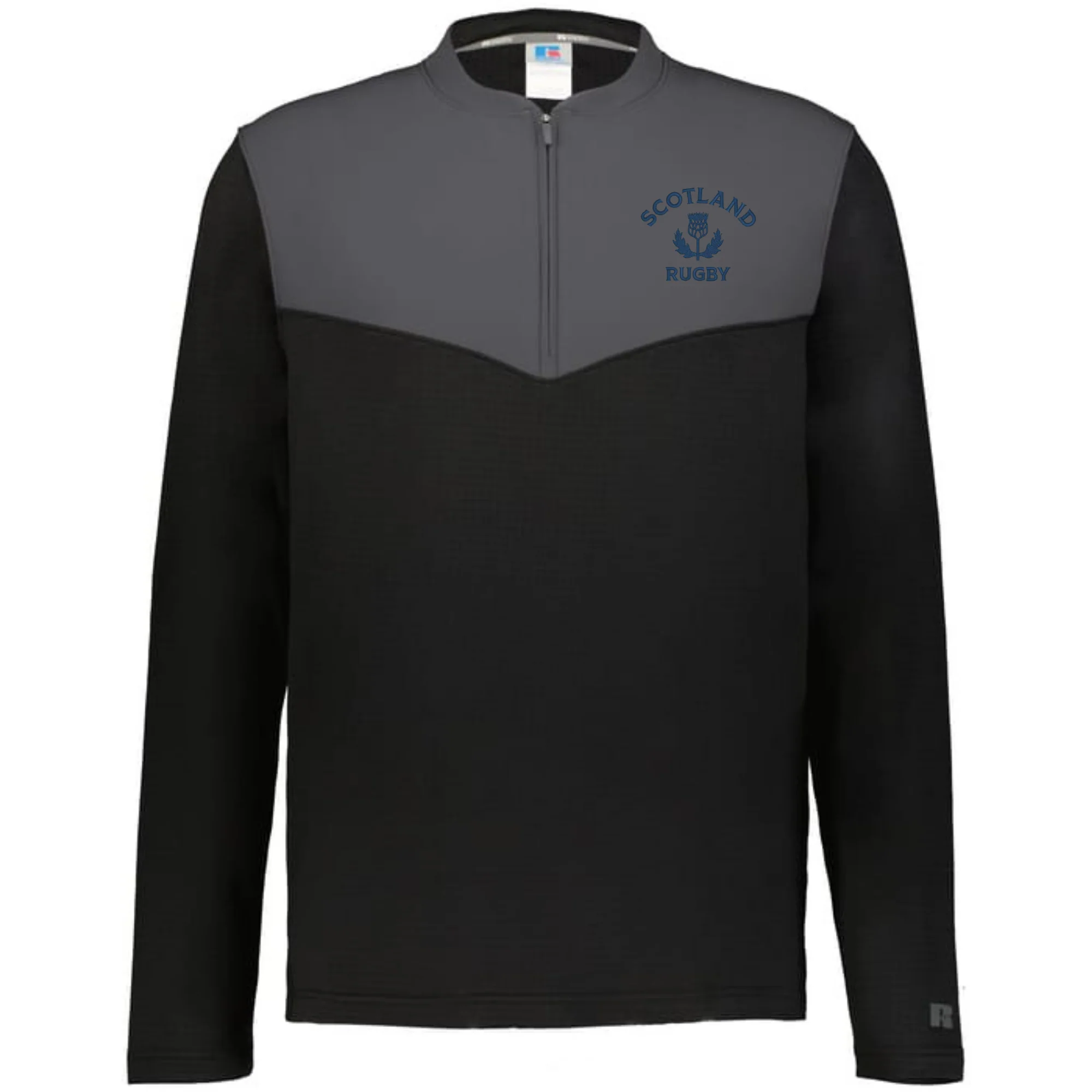 Nations of Rugby Scotland Sideline Grid 1/4 Zip Pullover - Image 3