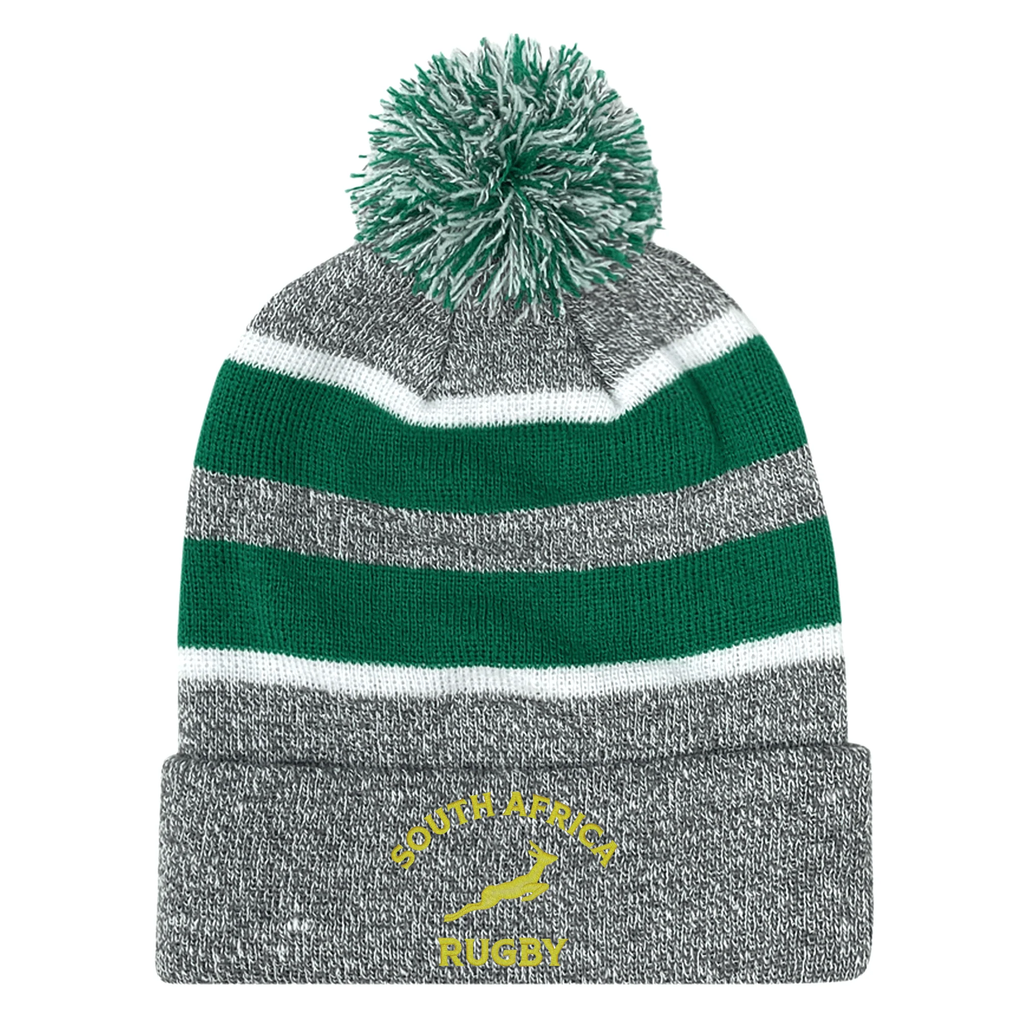 Nations of Rugby South Africa Hooped Pom-Pom Beanie - Image 2