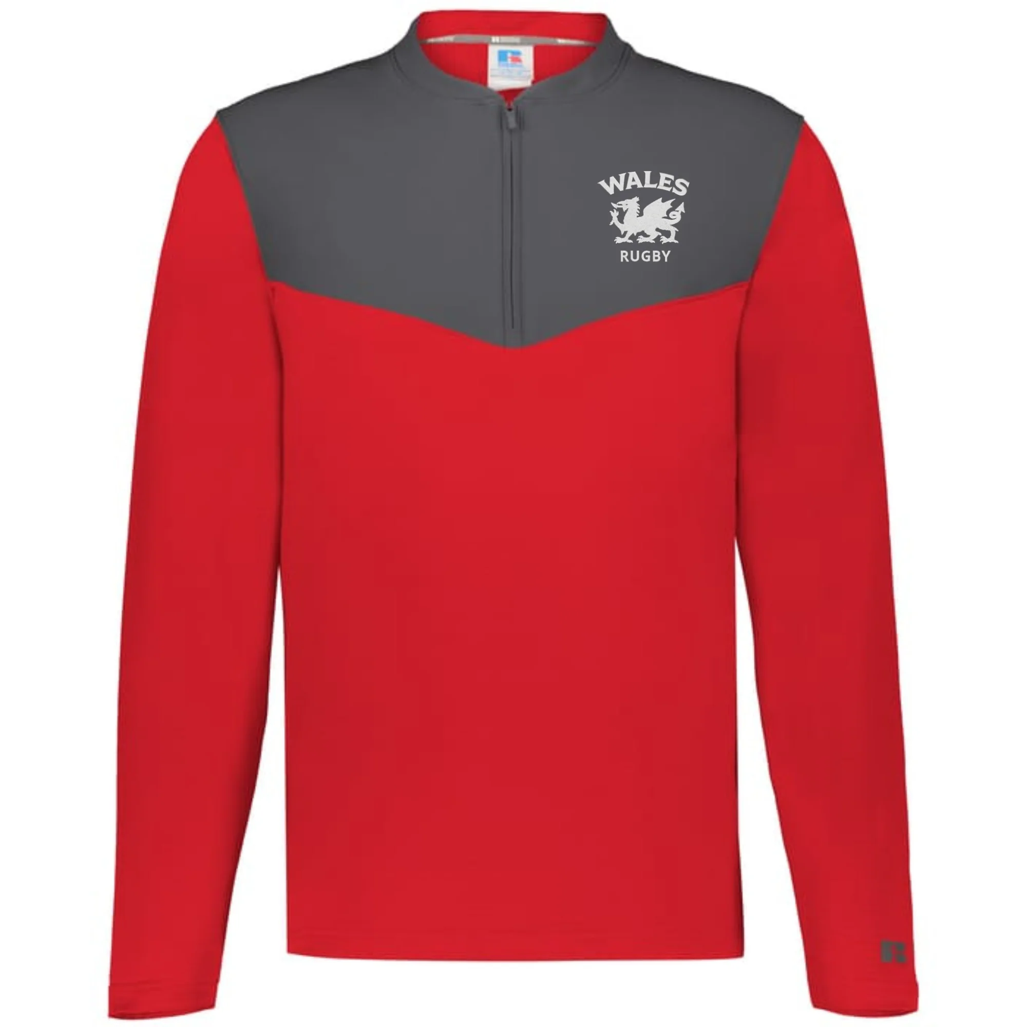 Nations of Rugby Wales Sideline Grid 1/4 Zip Pullover - Image 2