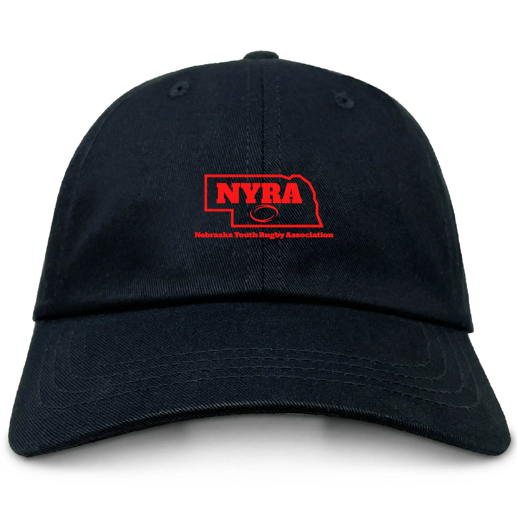 Nebraska Youth Rugby Association Adult Low-Profile Cotton Twill Dad Cap