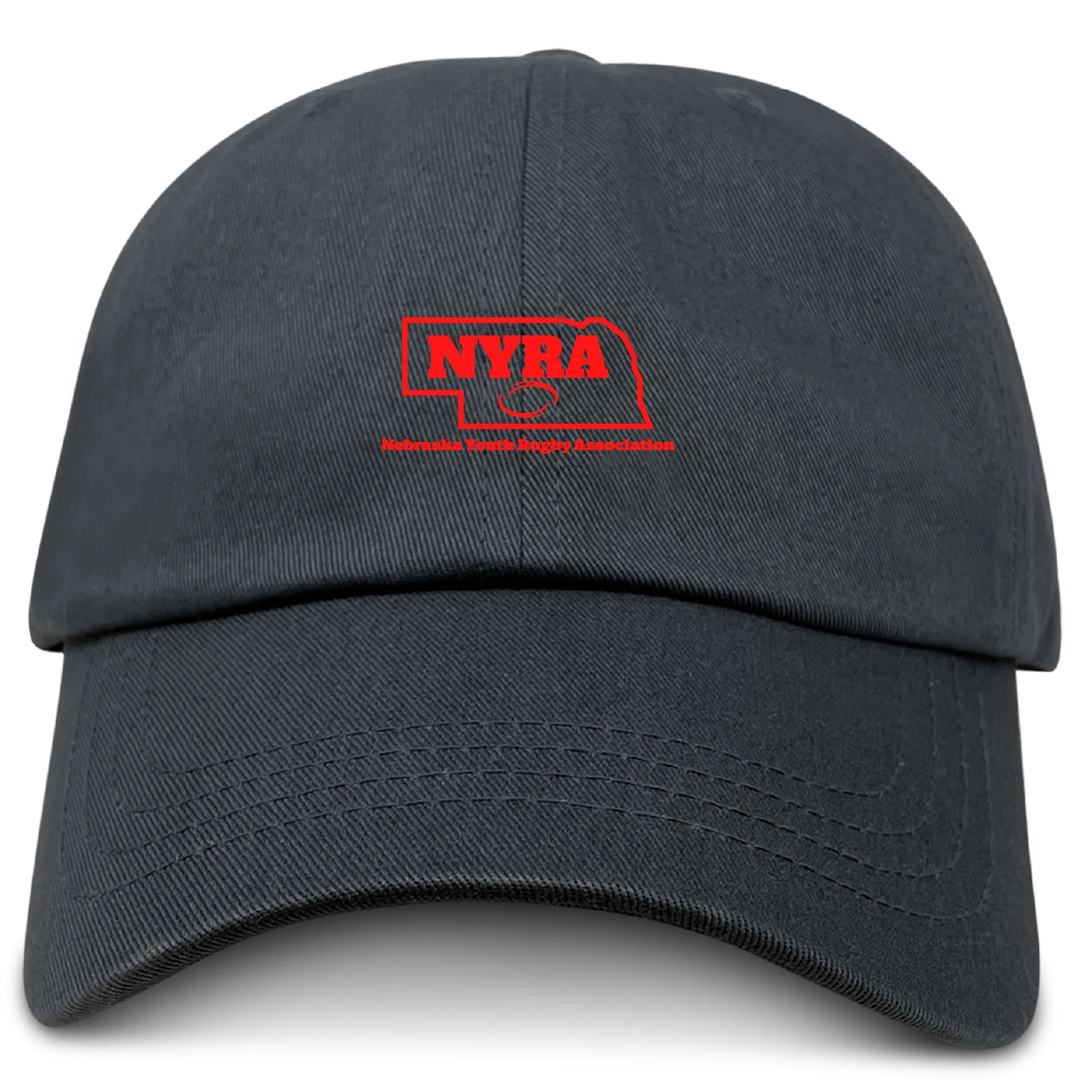 Nebraska Youth Rugby Association Adult Low-Profile Cotton Twill Dad Cap - Image 2
