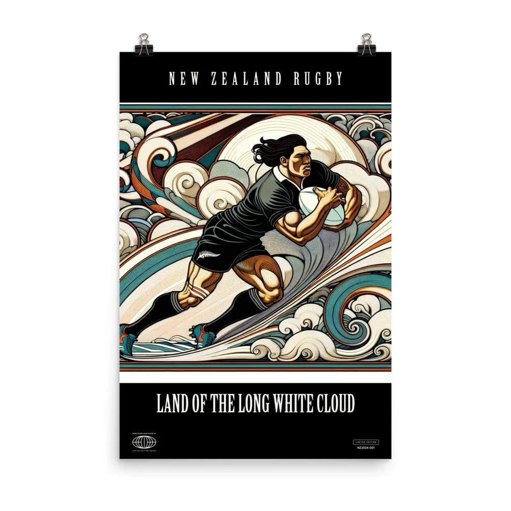 Land of the Long White Cloud New Zealand Poster