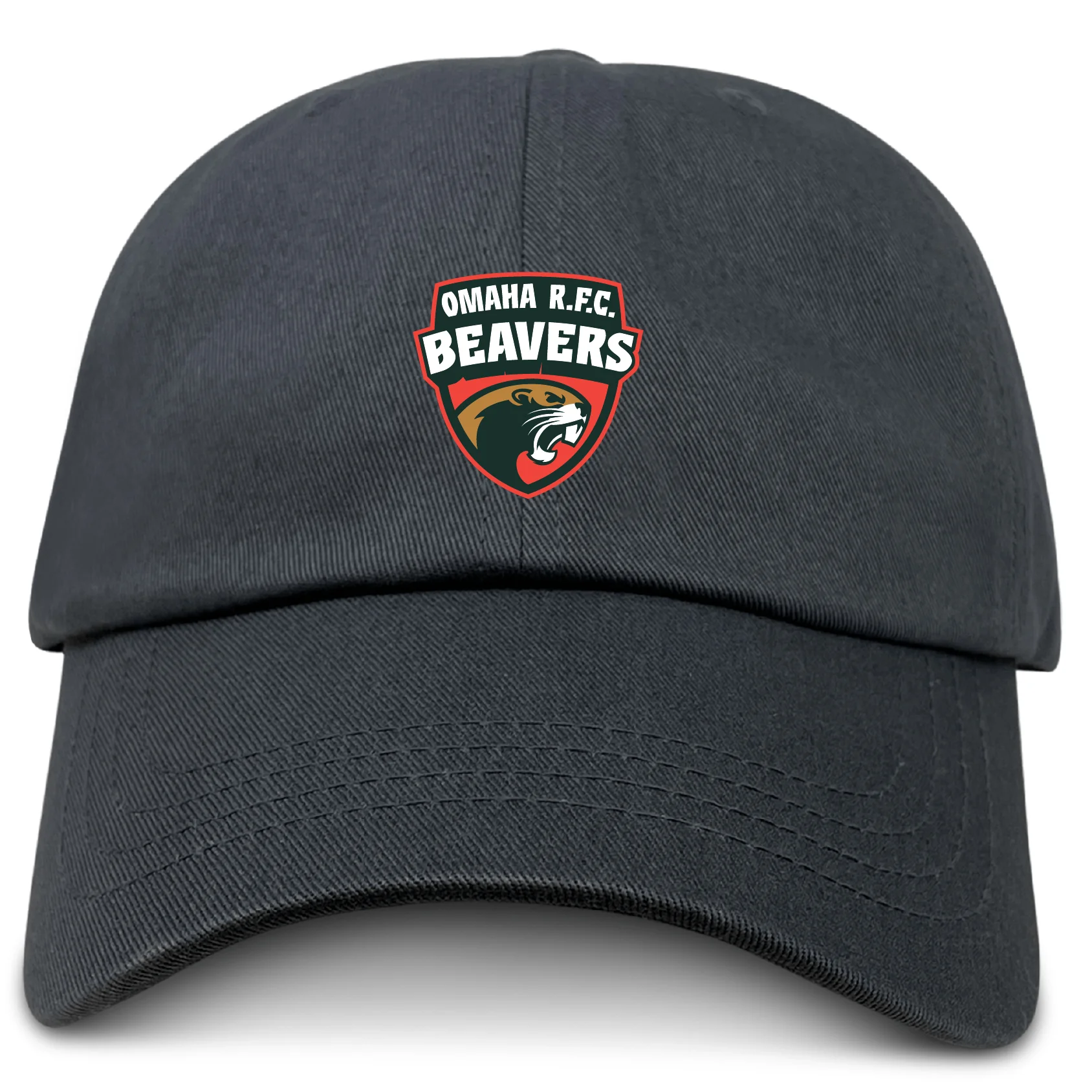 Omaha Beavers RFC Adult Low-Profile Cotton Twill Dad Cap - Image 3