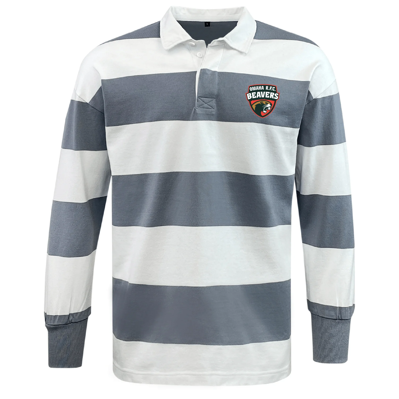 Omaha Beavers RFC Classic Long Sleeve Hooped Rugby Jersey