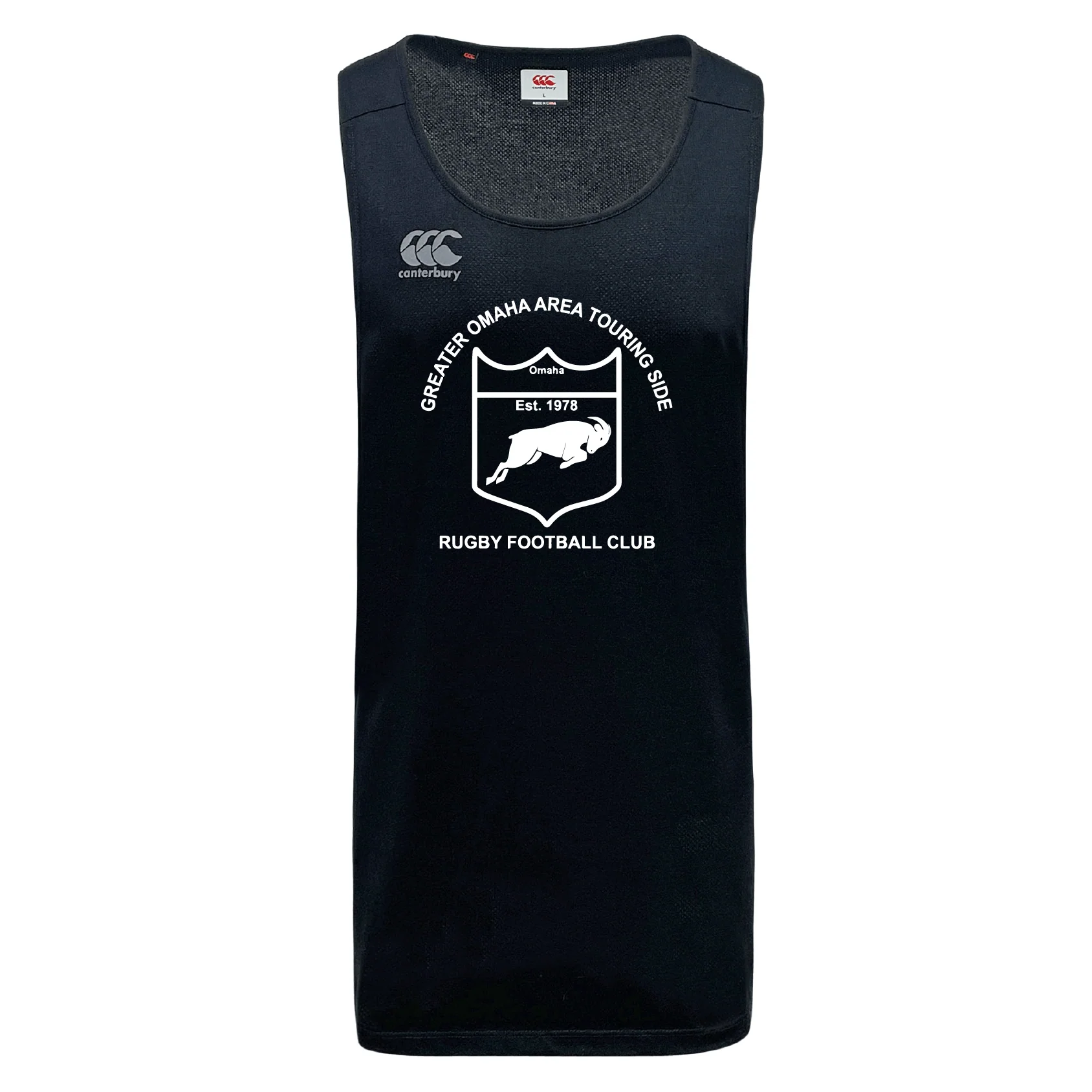 Omaha GOATS Rugby Tempo Vapodri Singlet by Canterbury