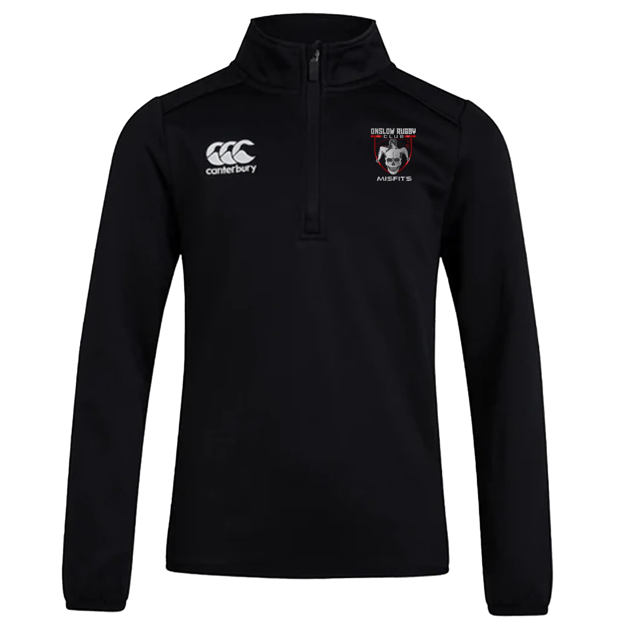Onslow Rugby Misfits Club 1/4 Zip Mid Layer Training Top by Canterbury