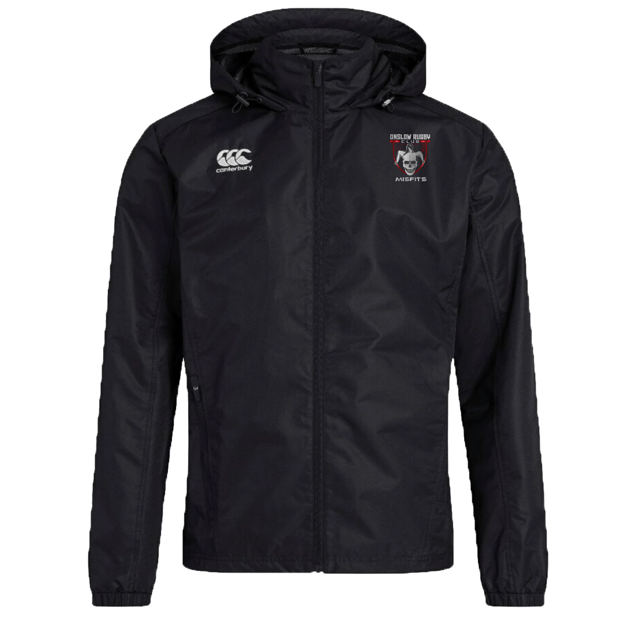 Onslow Rugby Misfits Club Vaposhield Full Zip Rain Jacket by Canterbury