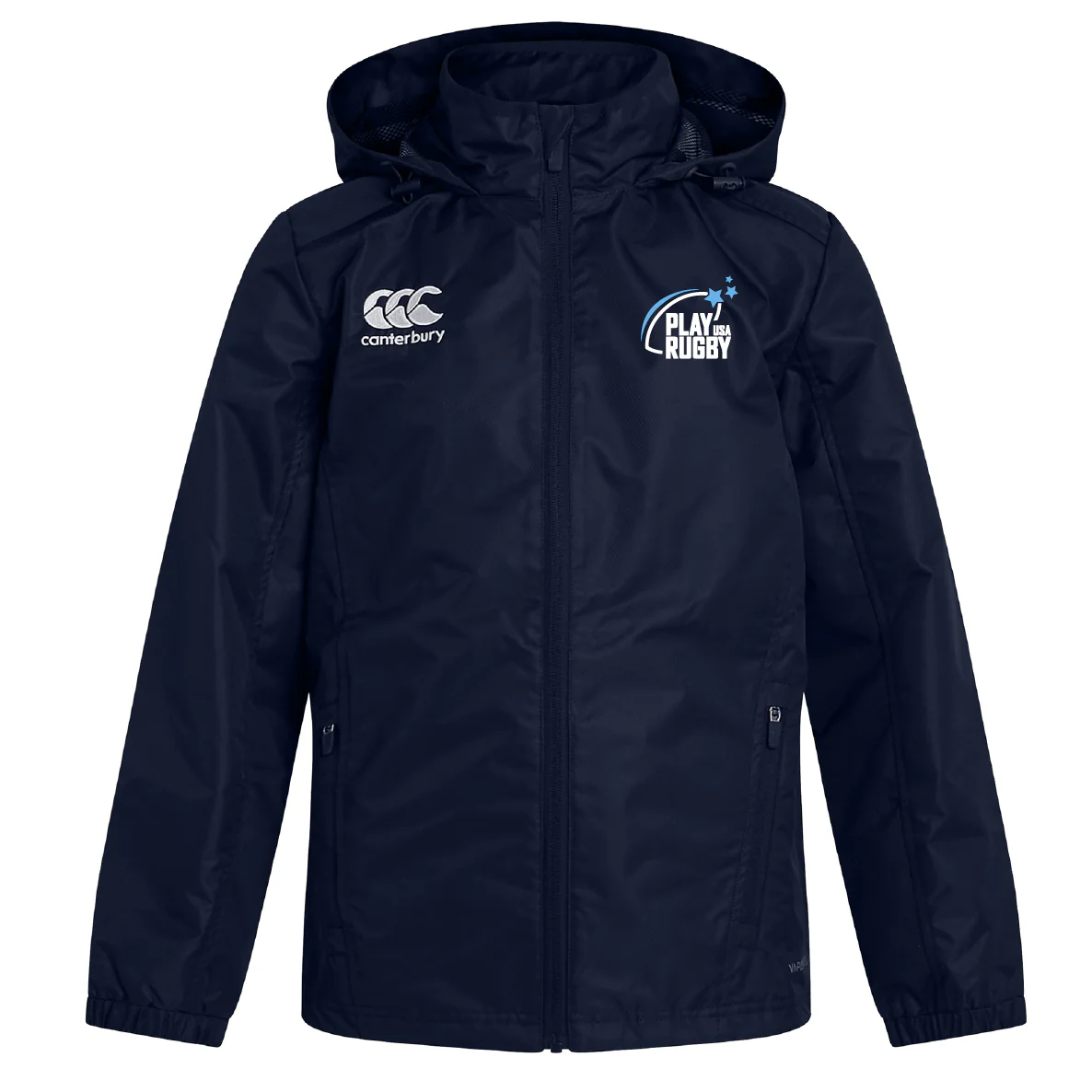 Play Rugby USA Club Vaposhield Full Zip Rain Jacket by Canterbury