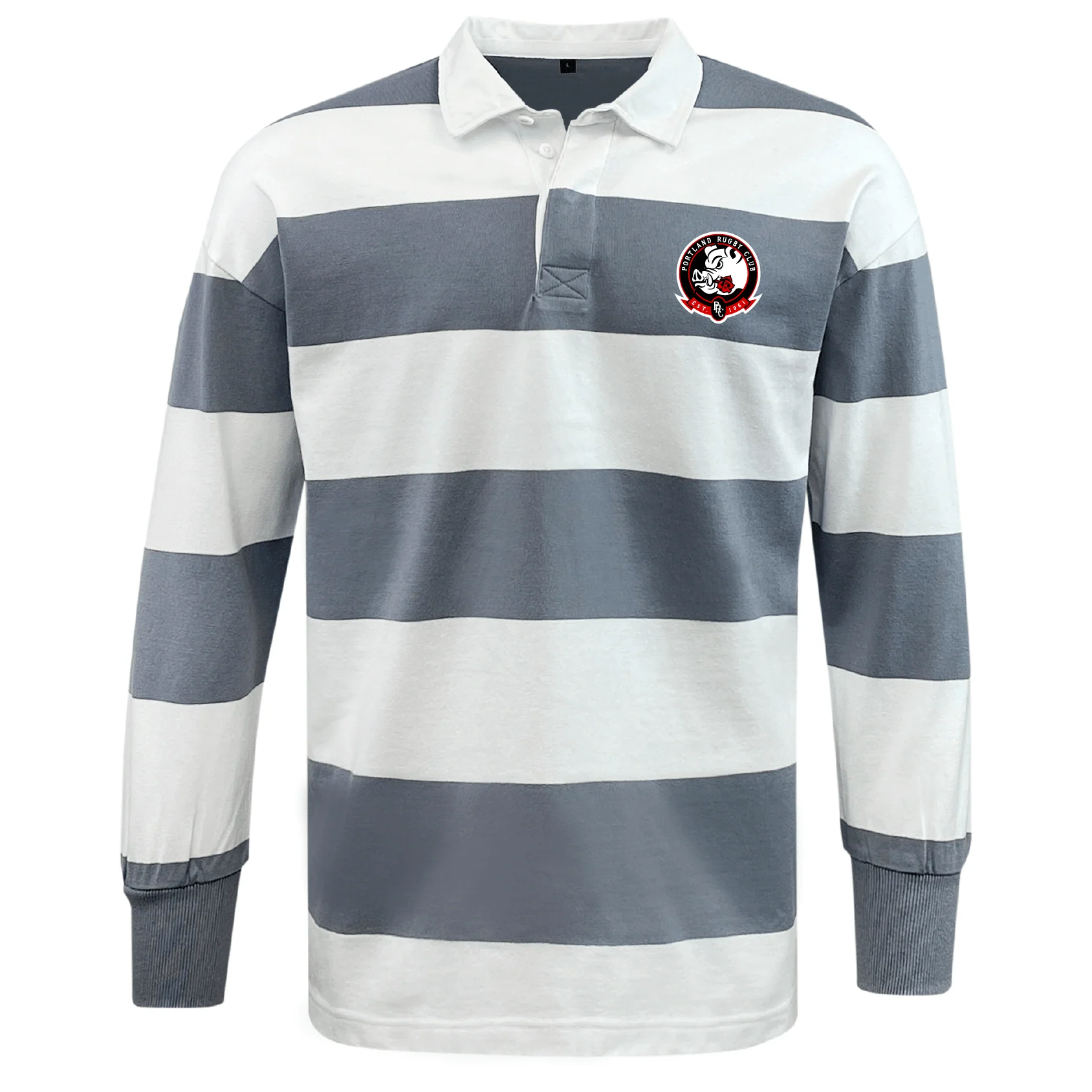 Portland Rugby Classic Long Sleeve Hooped Rugby Jersey