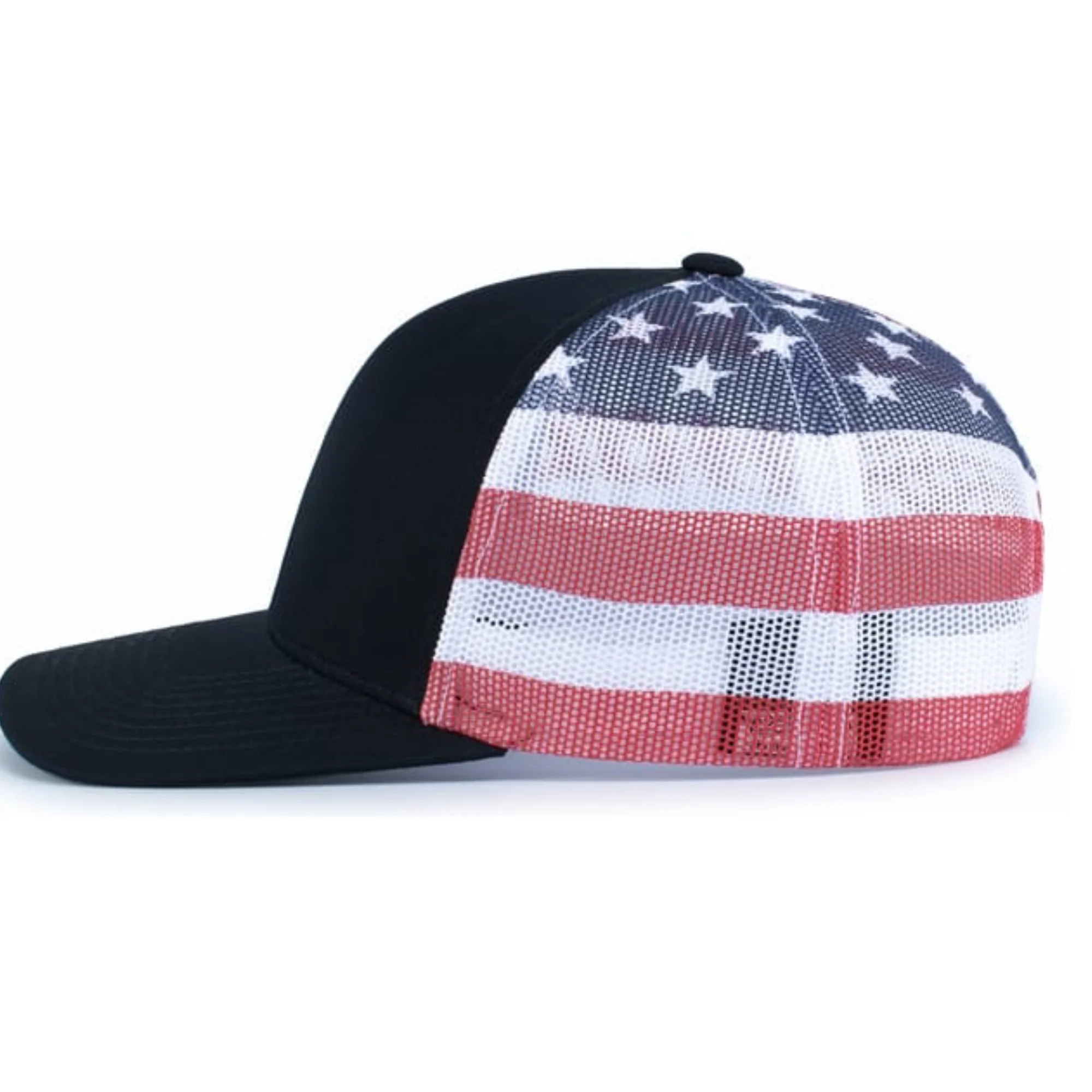Printed Flag Trucker Cap - Image 3