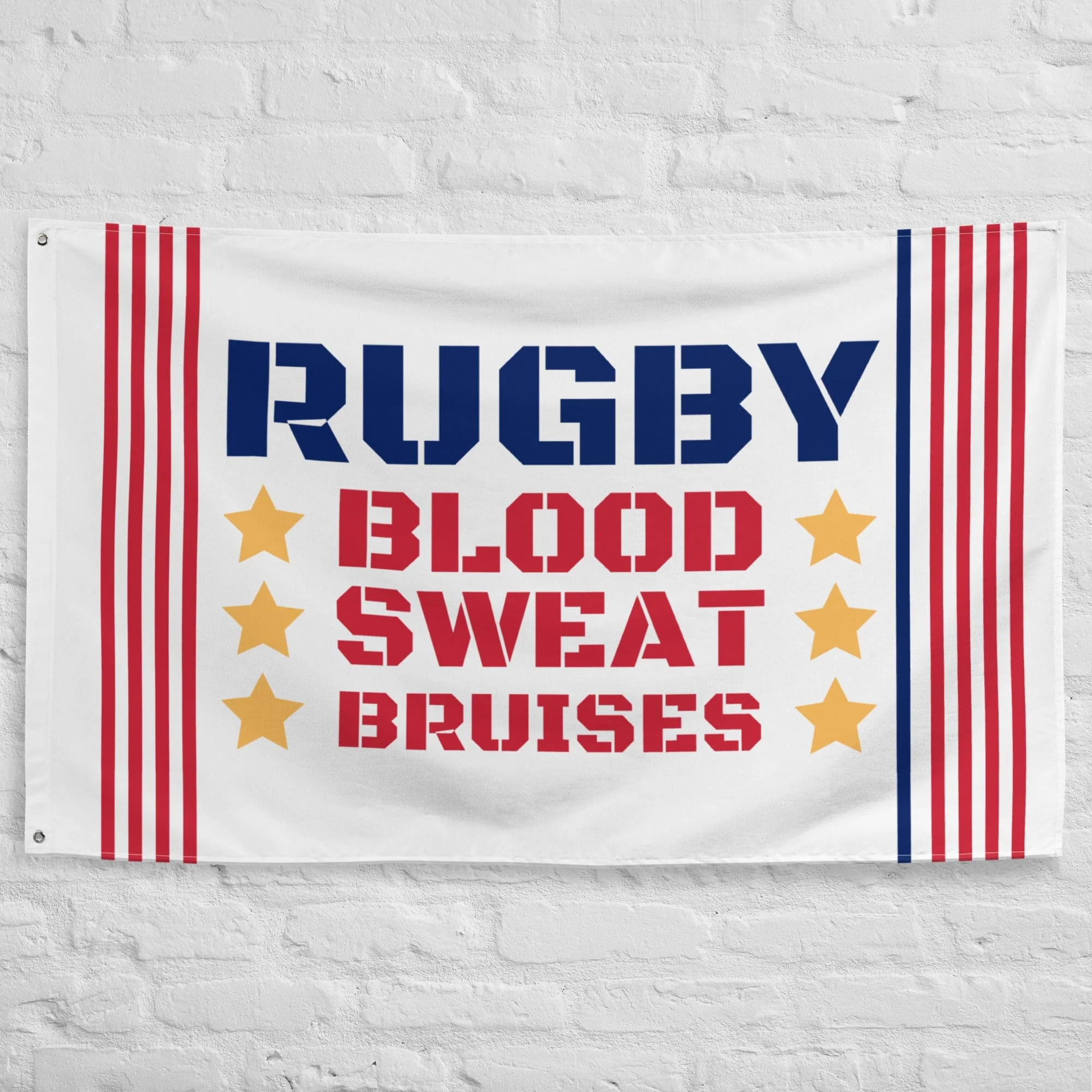 Rugby Blood Sweat Bruises Flag - Image 2
