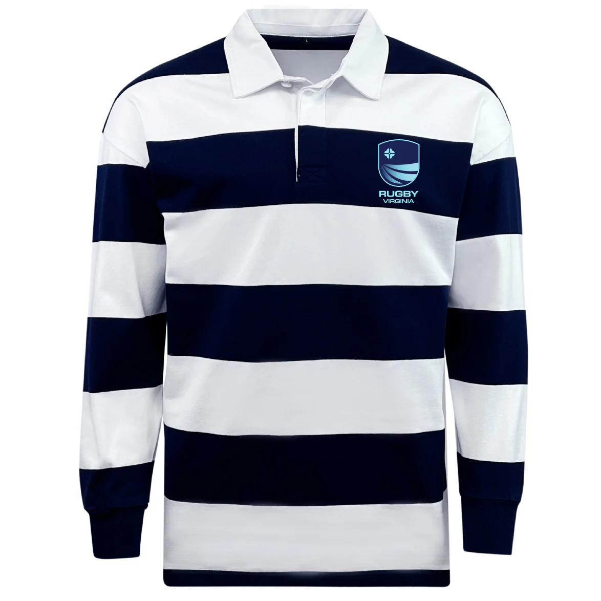 Rugby VA Classic Long Sleeve Hooped Rugby Jersey - Image 2