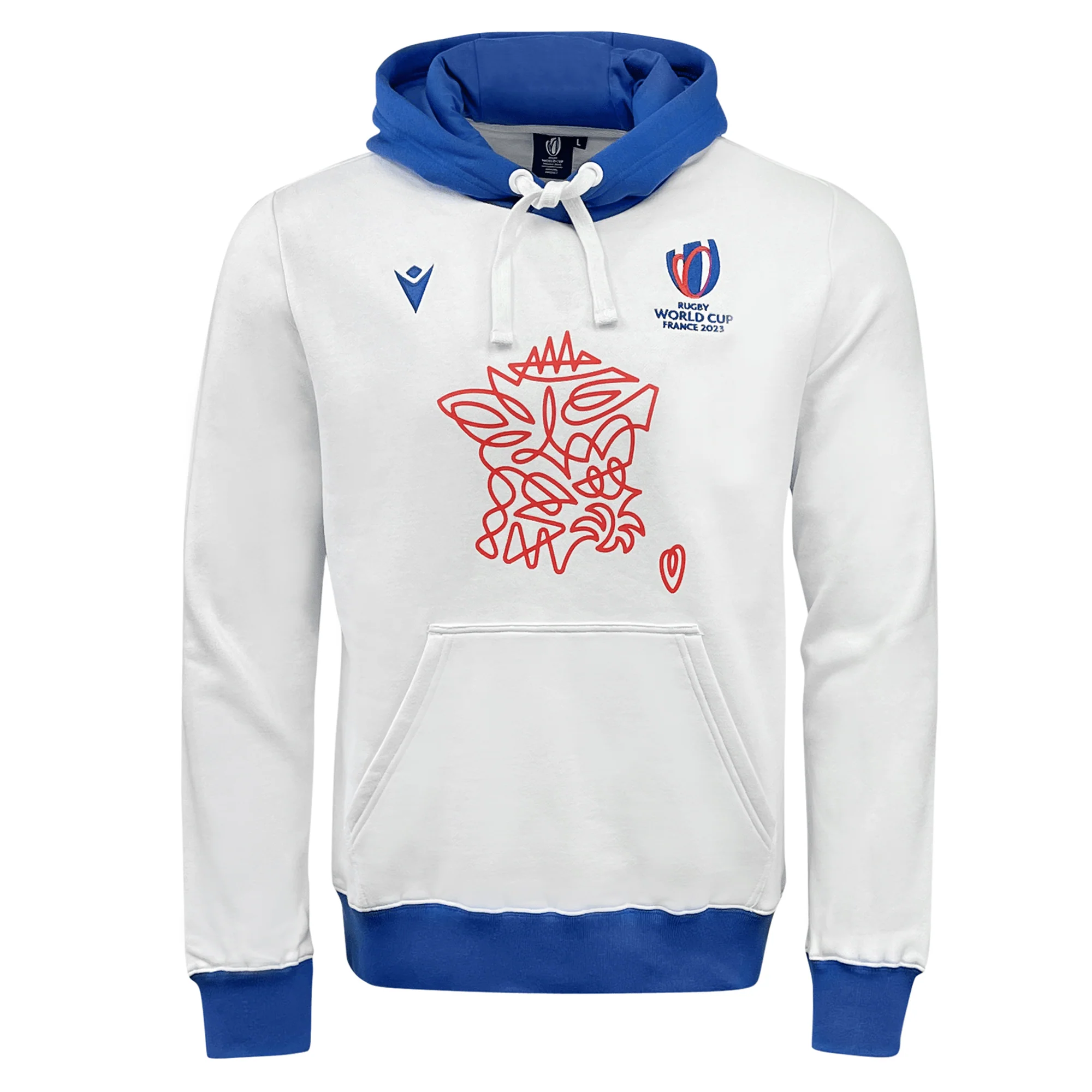RWC23 France Logo Cotton Hoody by Macron