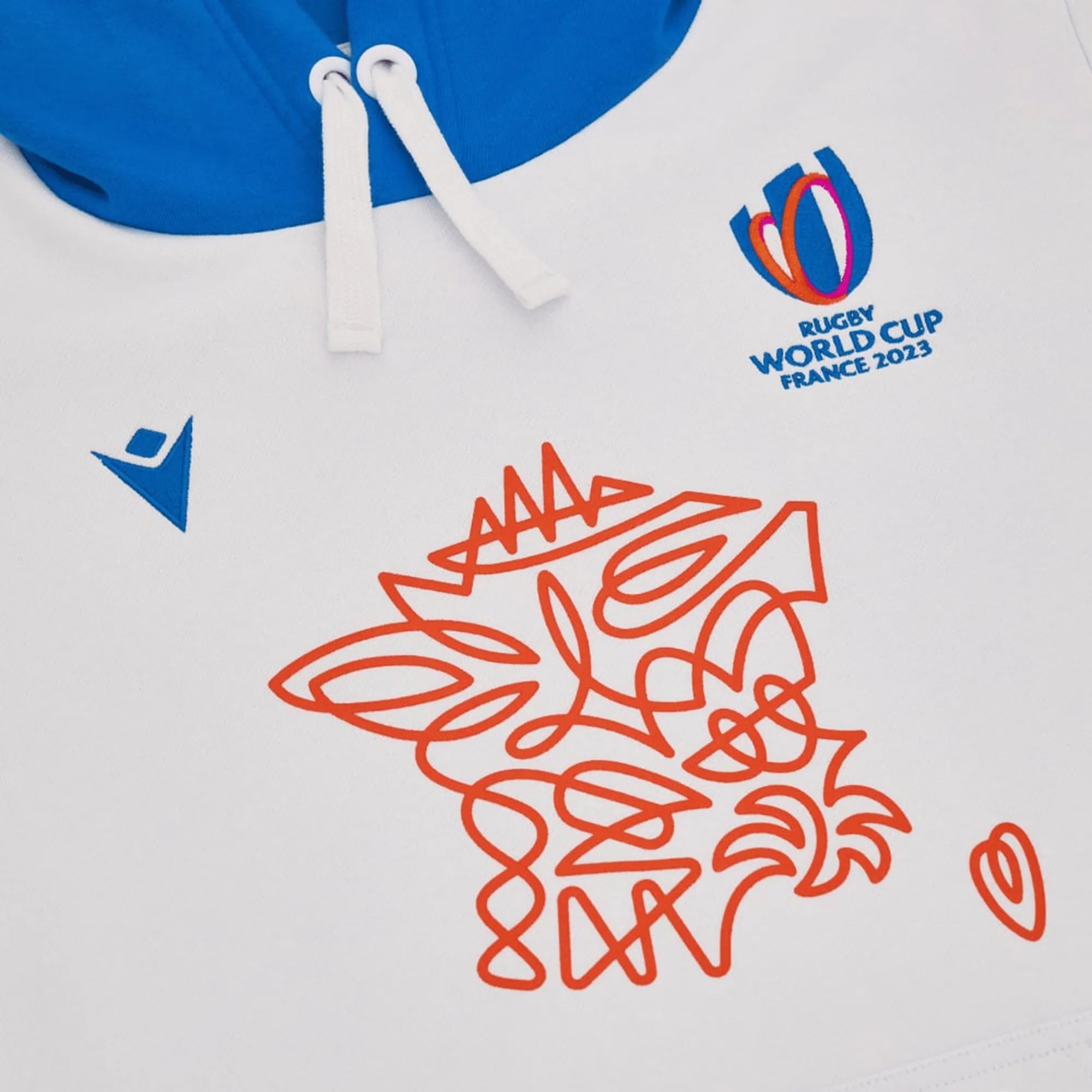 RWC23 France Logo Cotton Hoody by Macron - Image 3