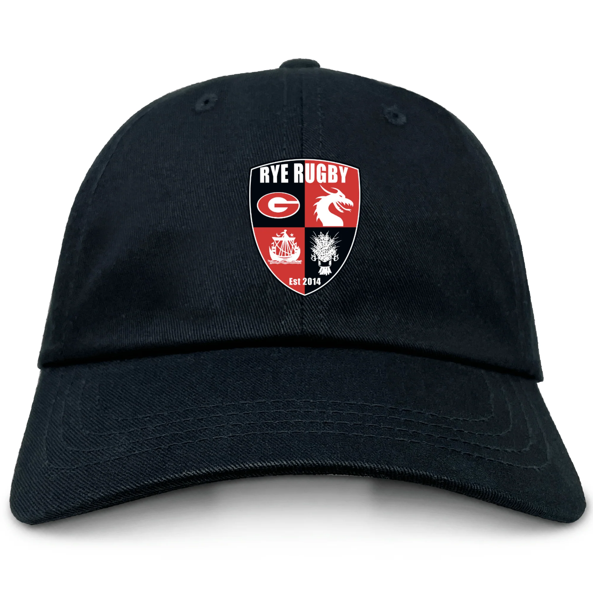 Rye High School Rugby Adult Low-Profile Cotton Twill Dad Cap
