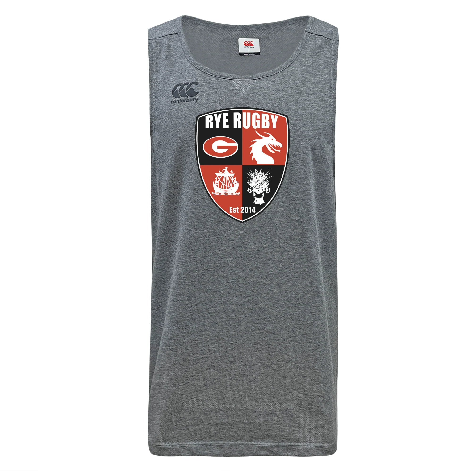 Rye High School Rugby Tempo Vapodri Singlet by Canterbury