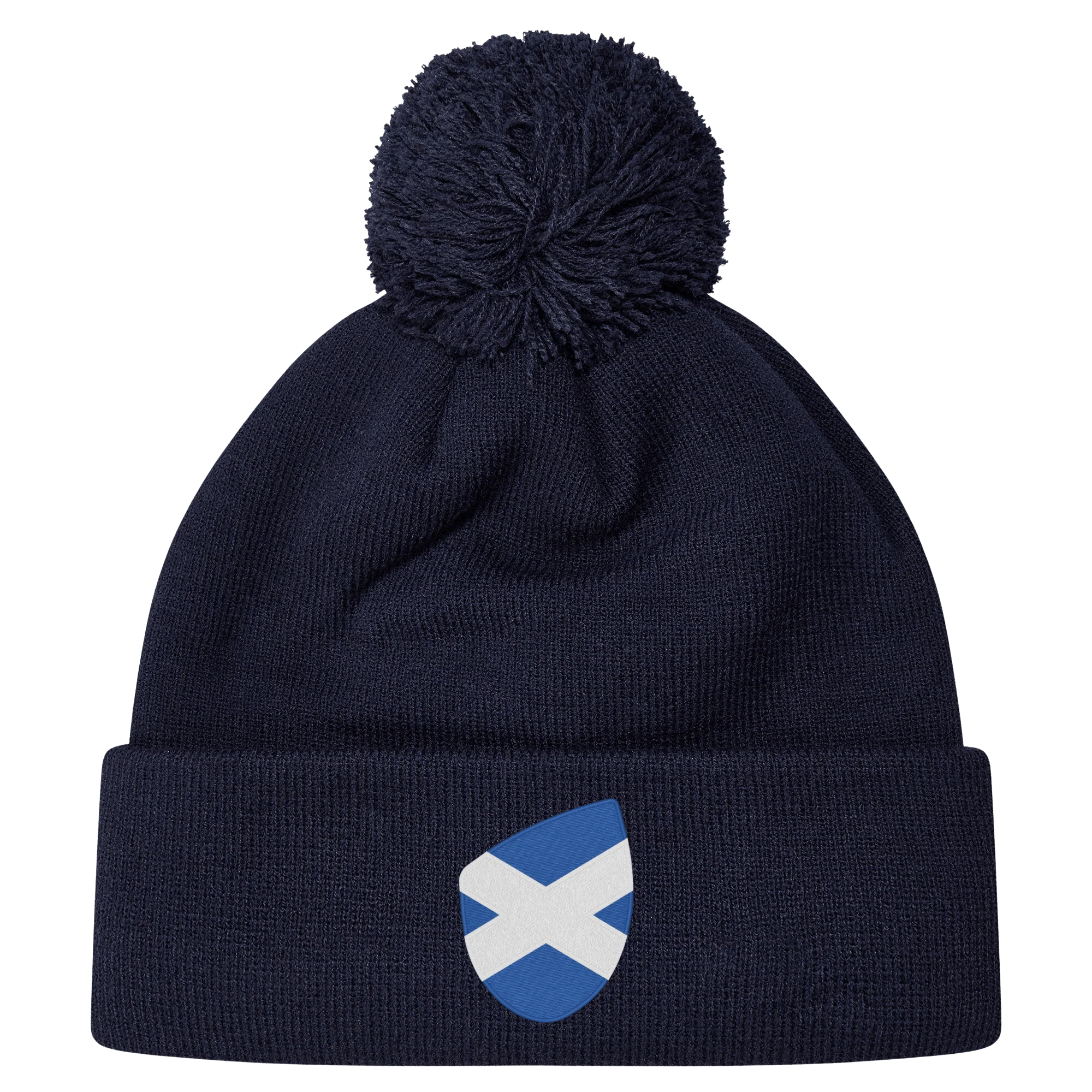 Scotland Shield Pom Pom Beanie