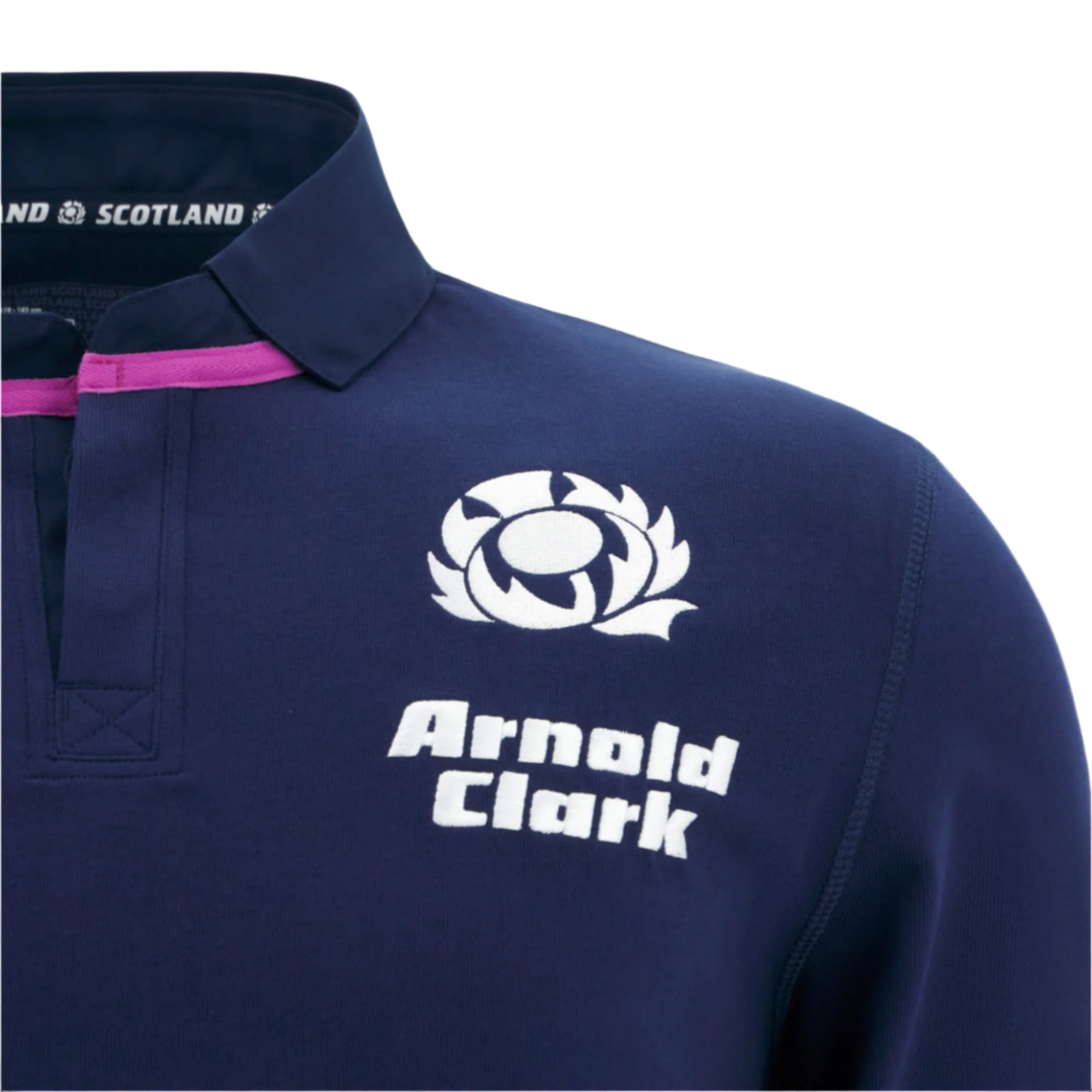 Scotland SRU 25/26 Replica Home Long Sleeve Cotton Jersey by Macron - Image 3