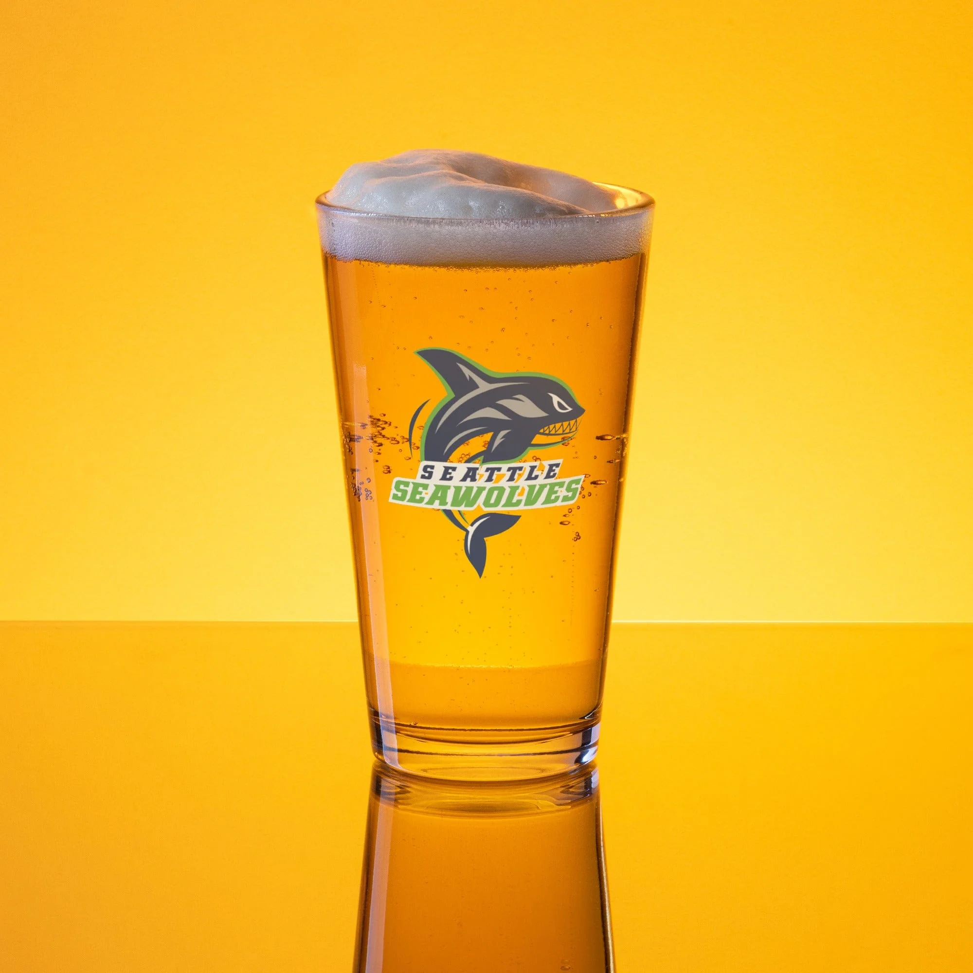 Seattle Seawolves Shaker Pint Glass - Image 3