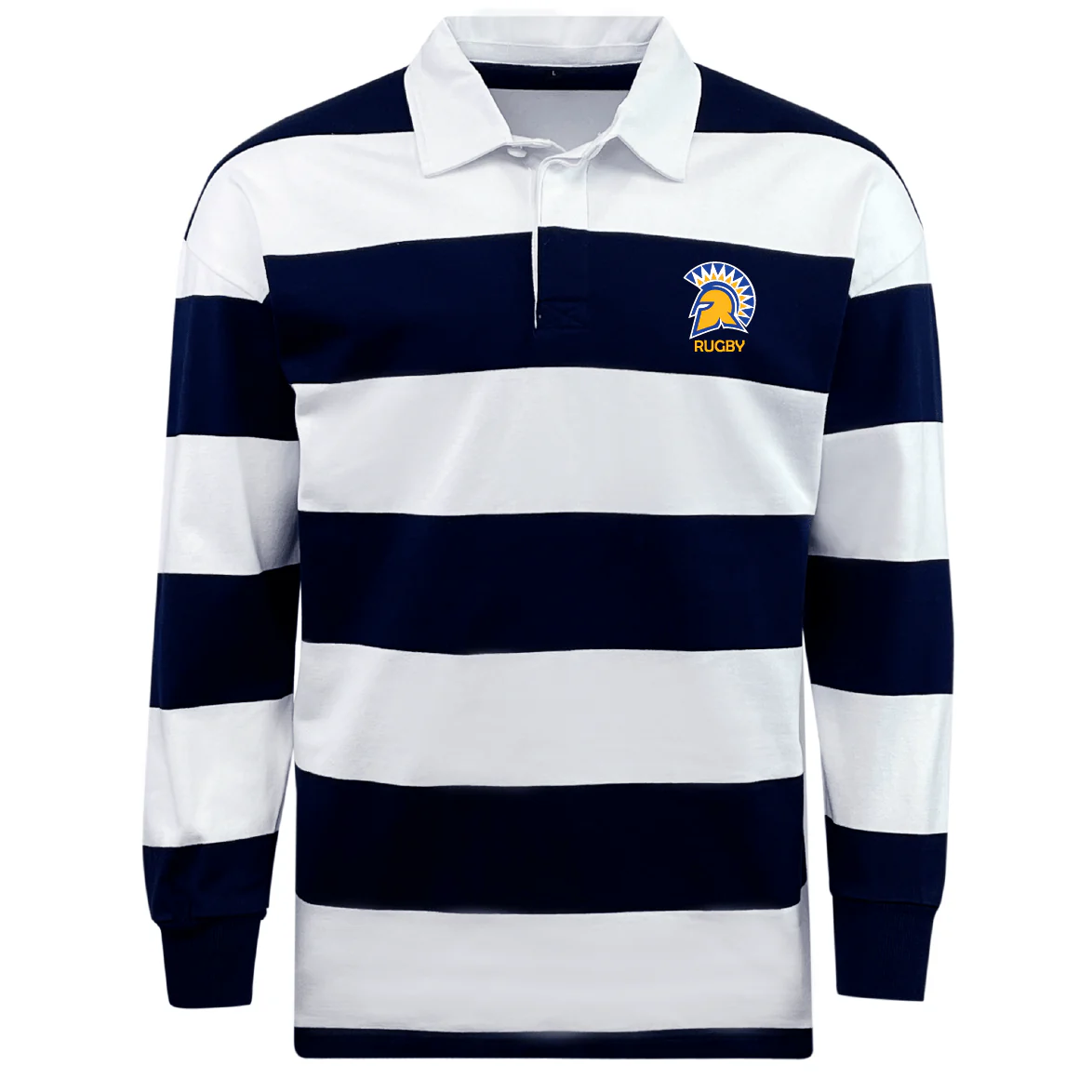 Spartan Rugby Classic Long Sleeve Hooped Rugby Jersey - Image 2