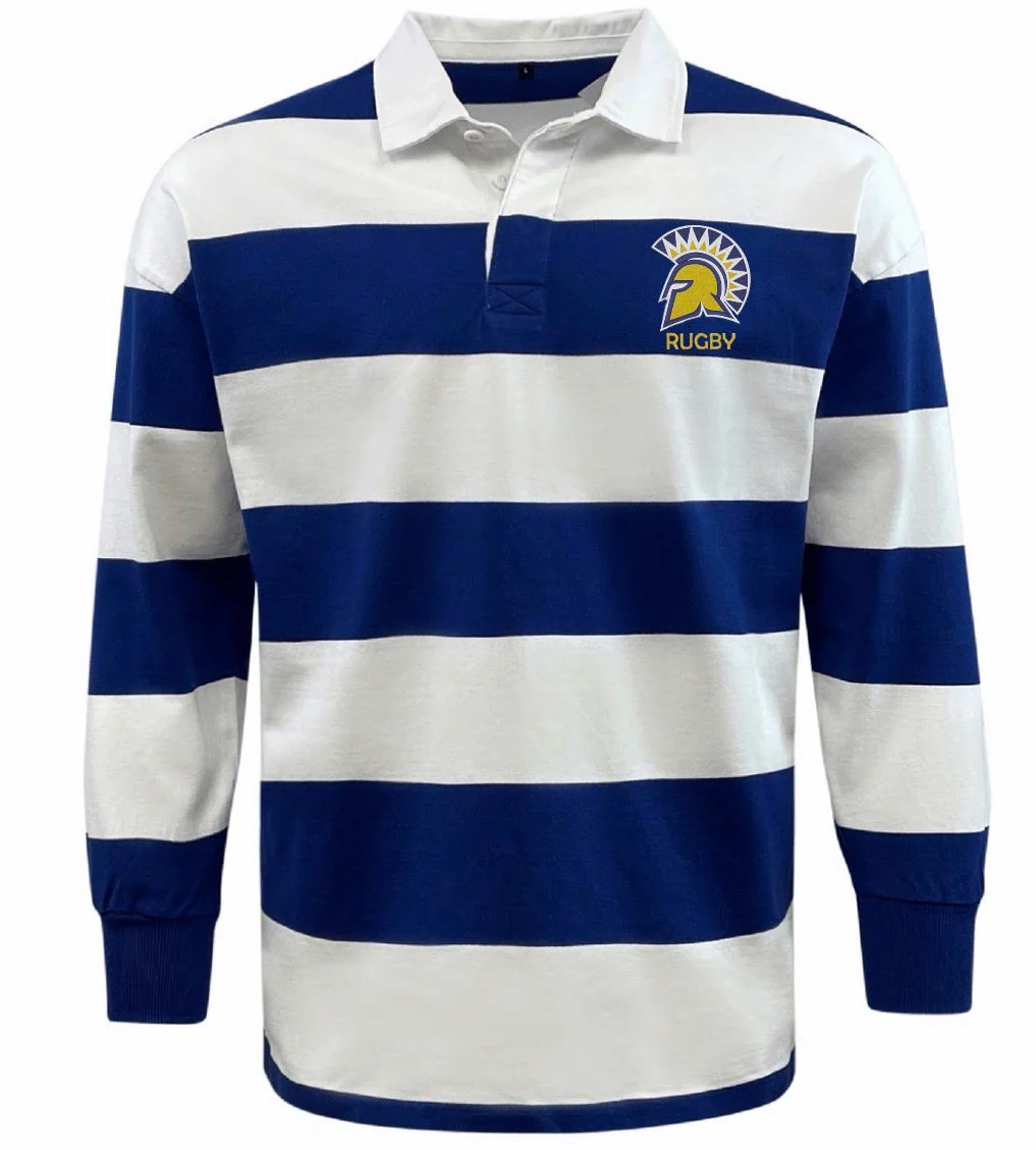 Spartan Rugby Classic Long Sleeve Hooped Rugby Jersey - Image 3