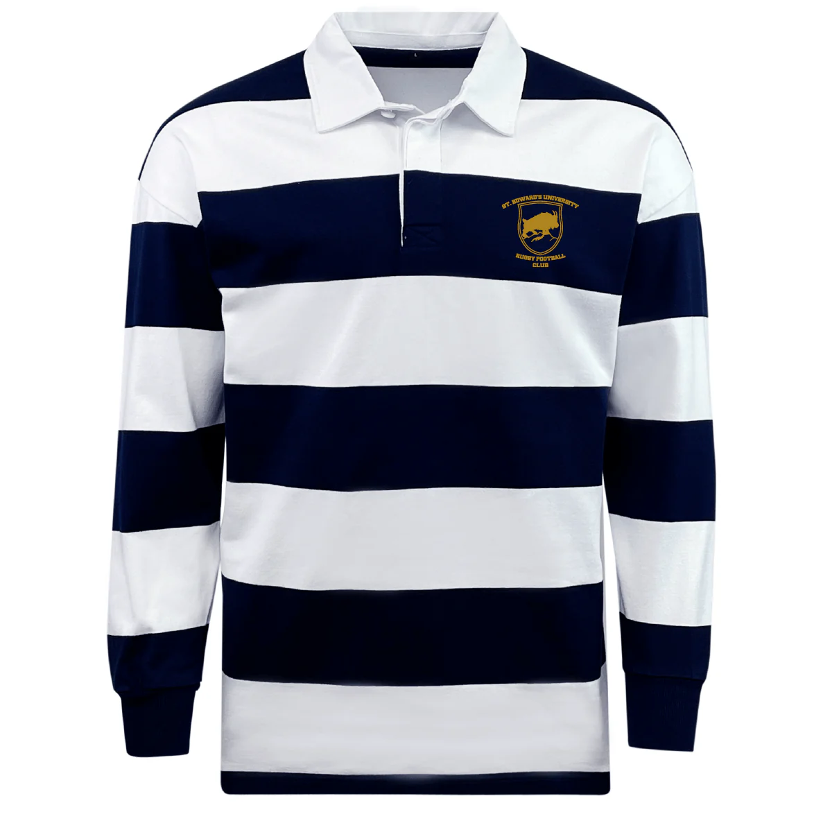 St Edwards University RFC Classic Long Sleeve Hooped Rugby Jersey - Image 2
