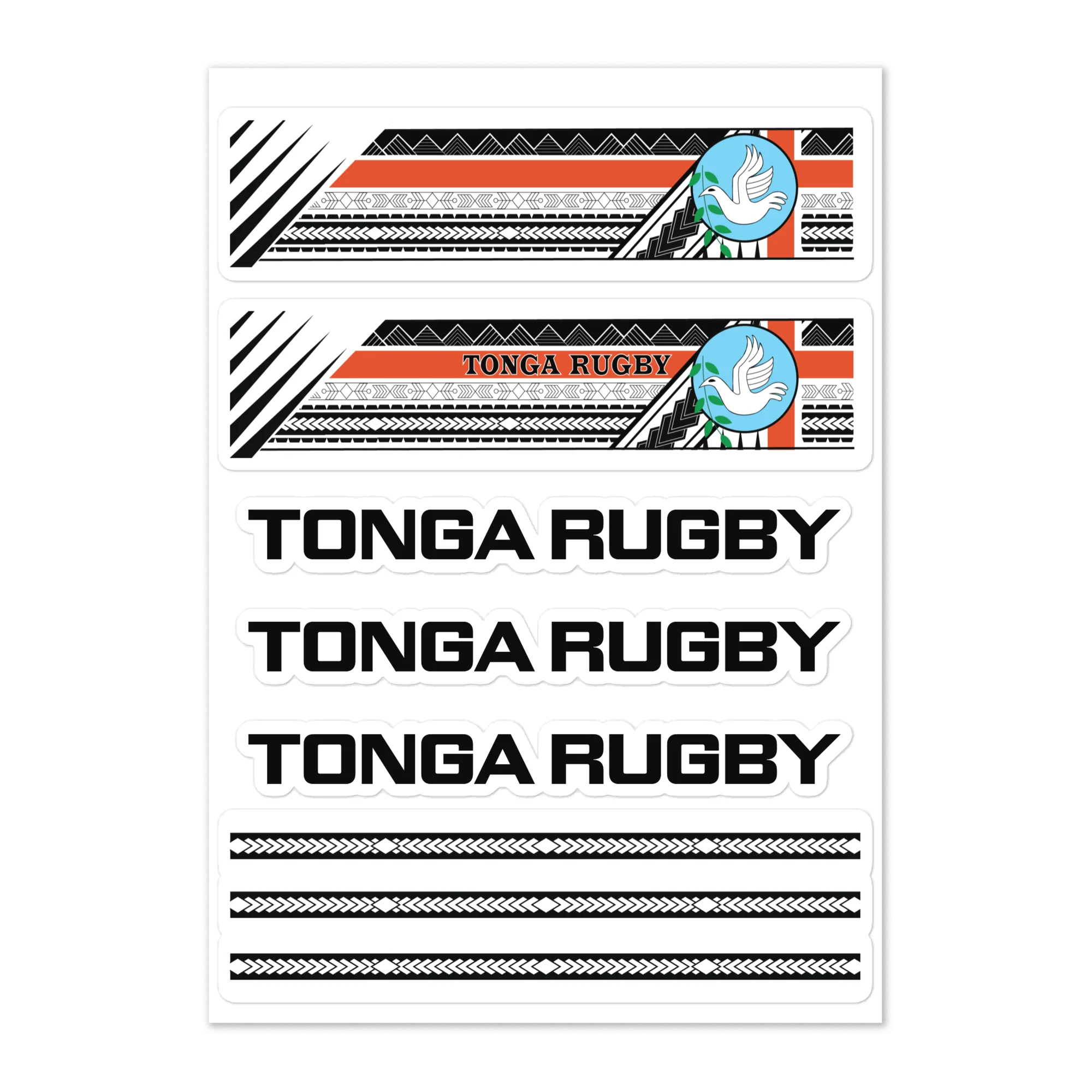 Tonga Rugby Sticker sheet