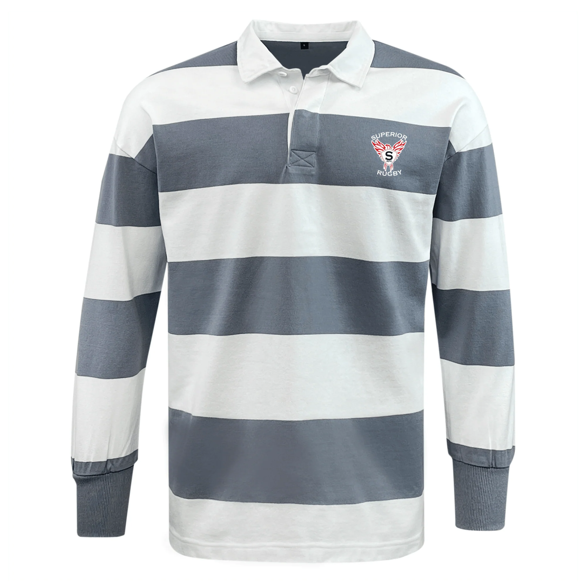 Superior Rugby Club Classic Long Sleeve Hooped Rugby Jersey