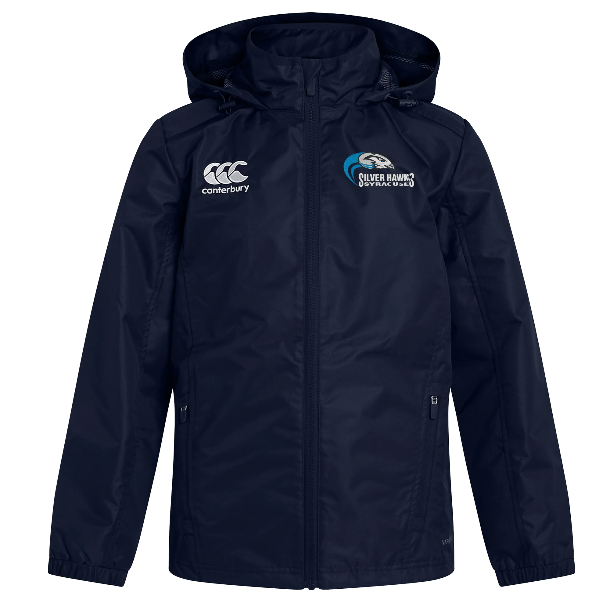 Syracuse Silver Hawks Club Vaposhield Full Zip Rain Jacket by Canterbury