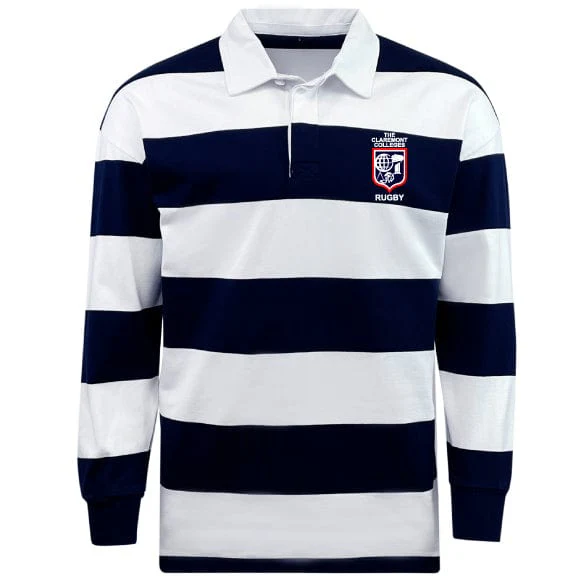 The Claremont Colleges Classic Long Sleeve Hooped Rugby Jersey - Image 2
