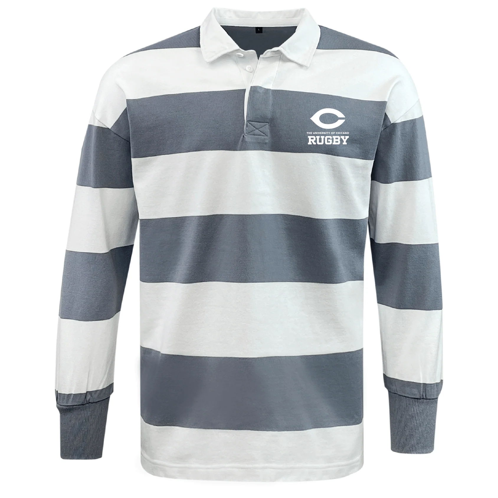 University of Chicago Classic Long Sleeve Hooped Rugby Jersey