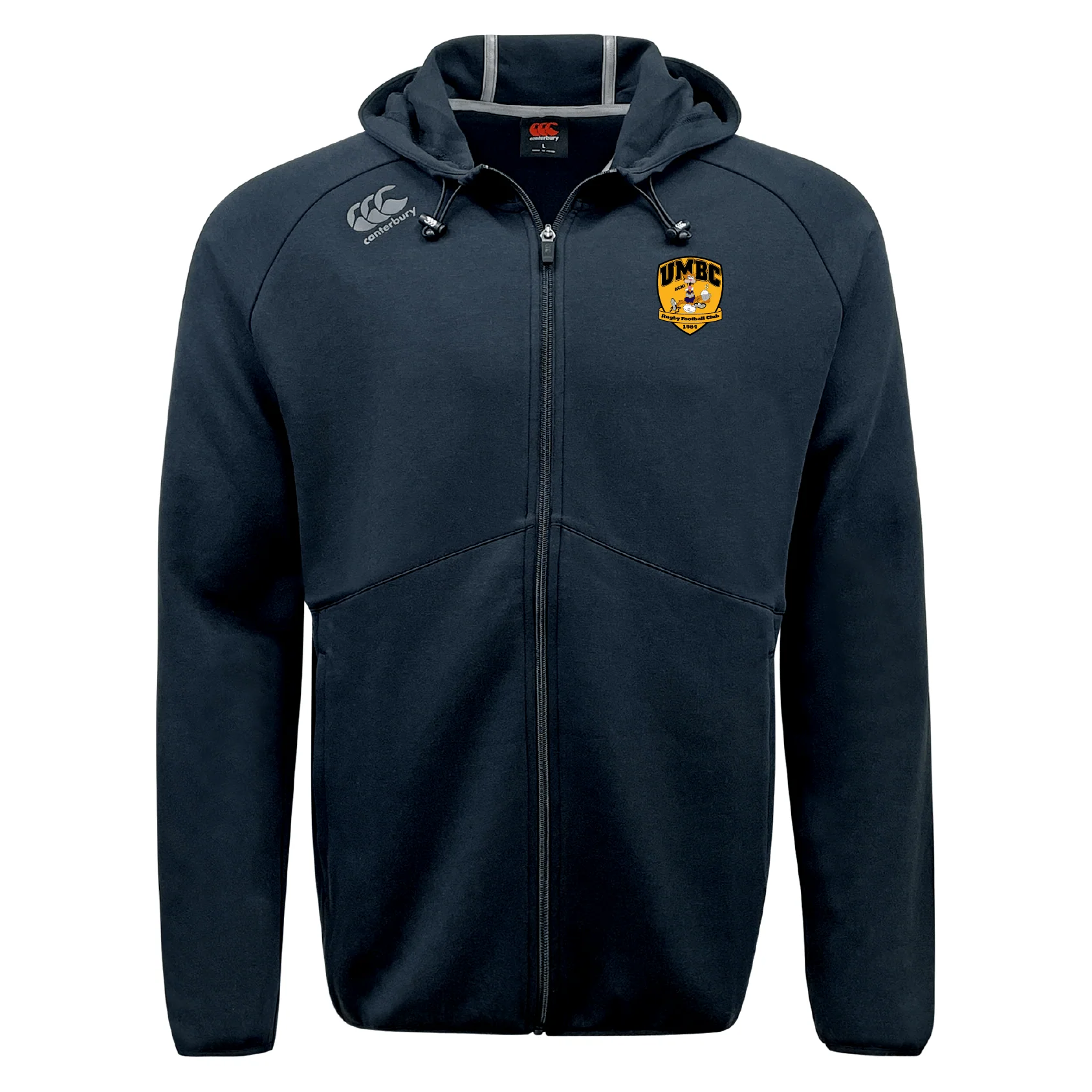 University of Maryland Baltimore County Rugby Tempo Vapodri Full-Zip Hoodie by Canterbury
