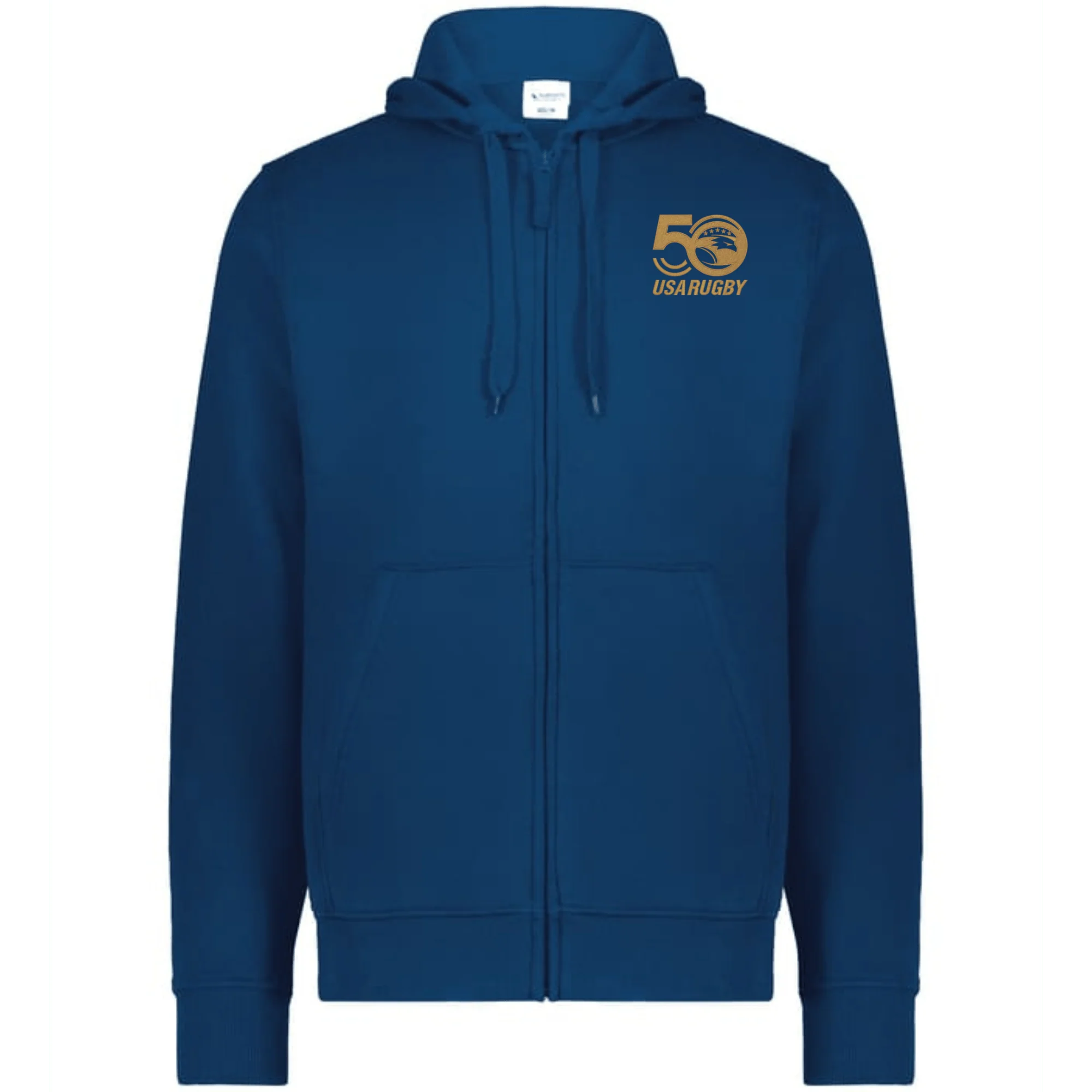 USA Rugby 50th Anniversary Fleece Full Zip Hoodie - Image 2
