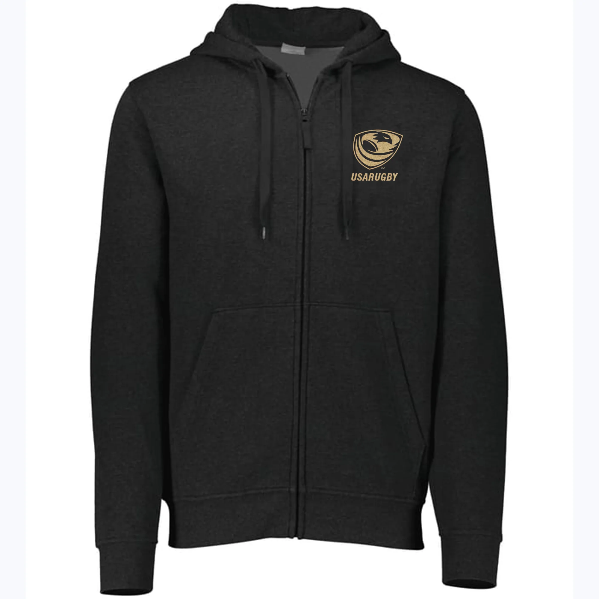 USA Rugby Bronze Fleece Full Zip Hoodie - Image 3