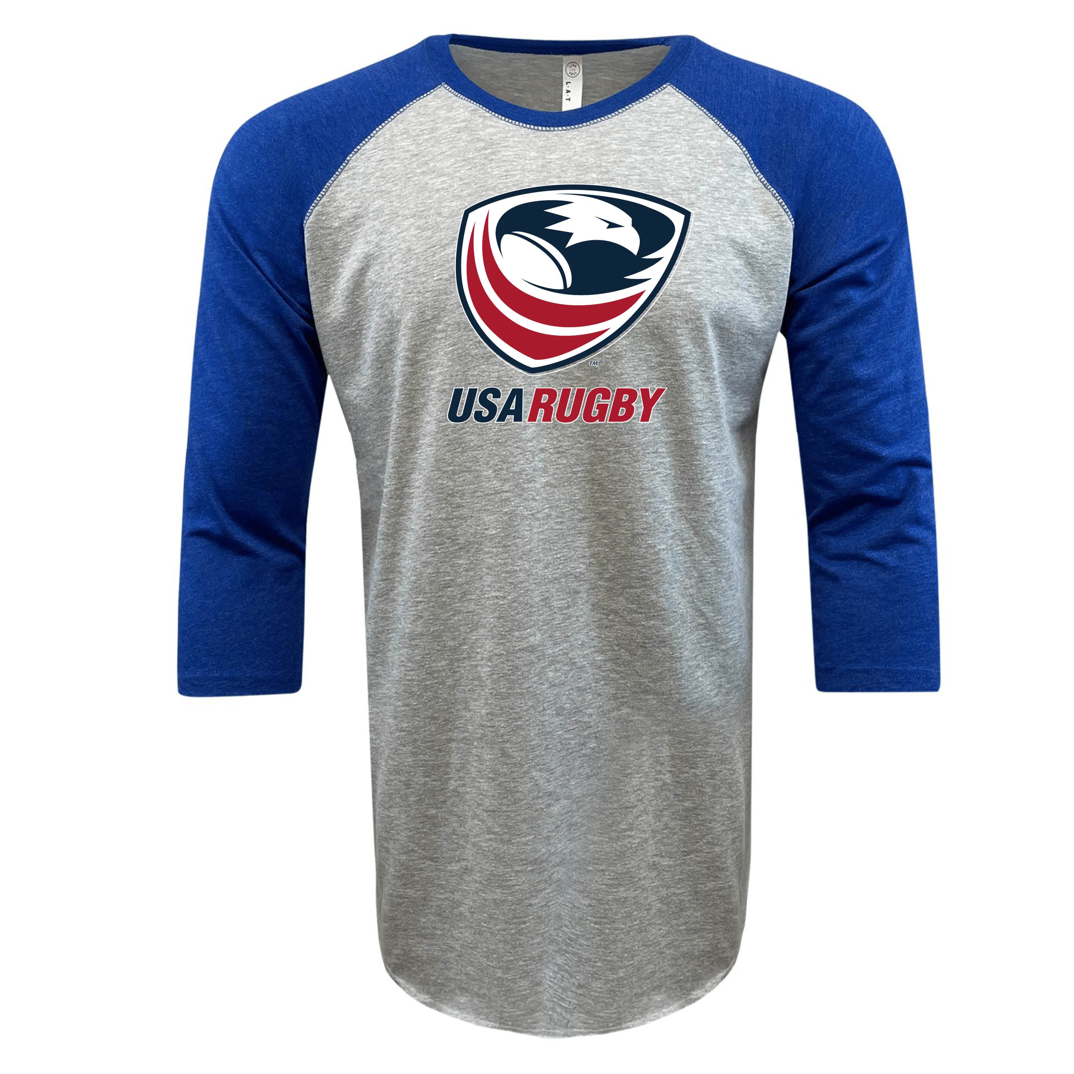 USA Rugby Crest Baseball 3/4 Sleeve T-shirt - Image 3