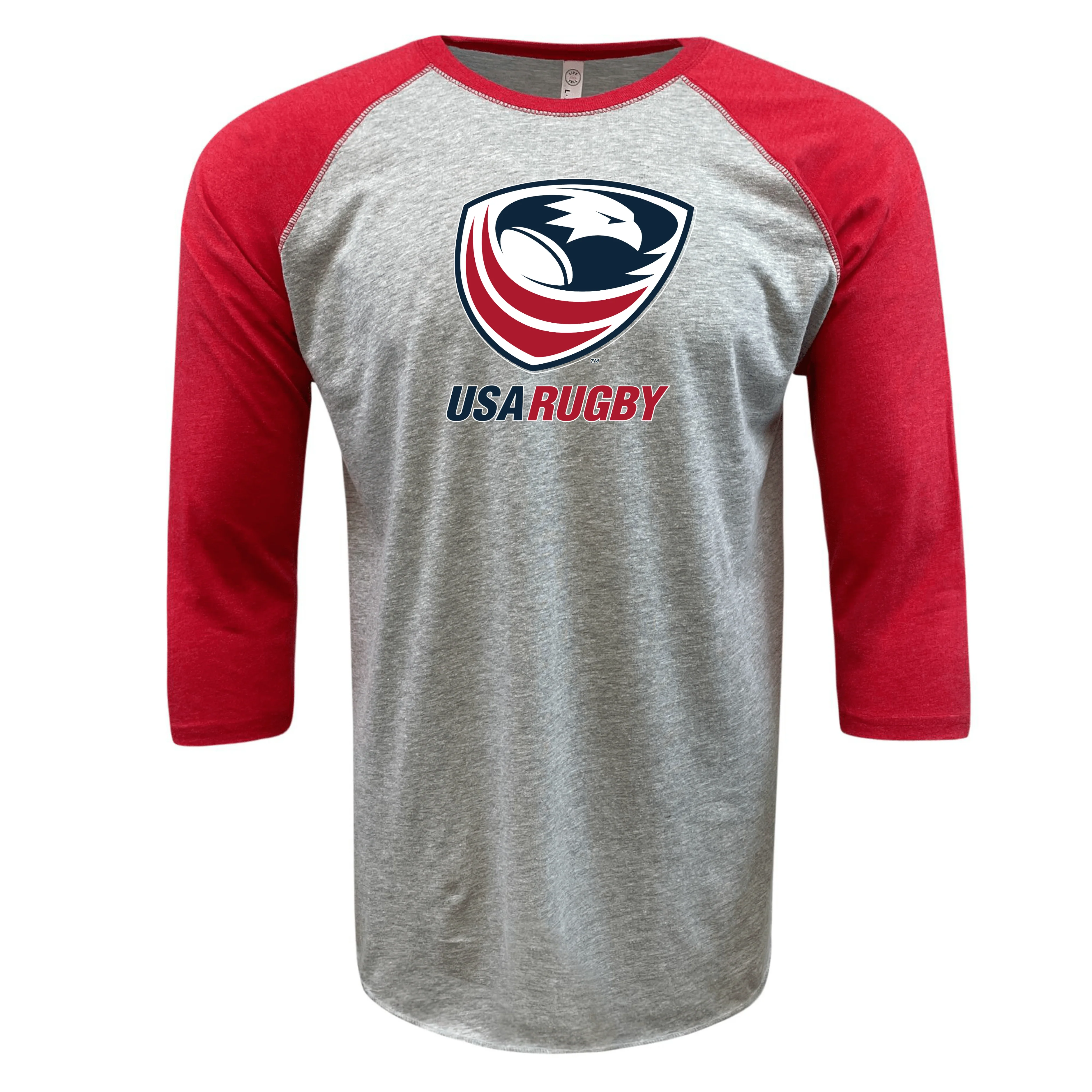USA Rugby Crest Baseball 3/4 Sleeve T-shirt - Image 4