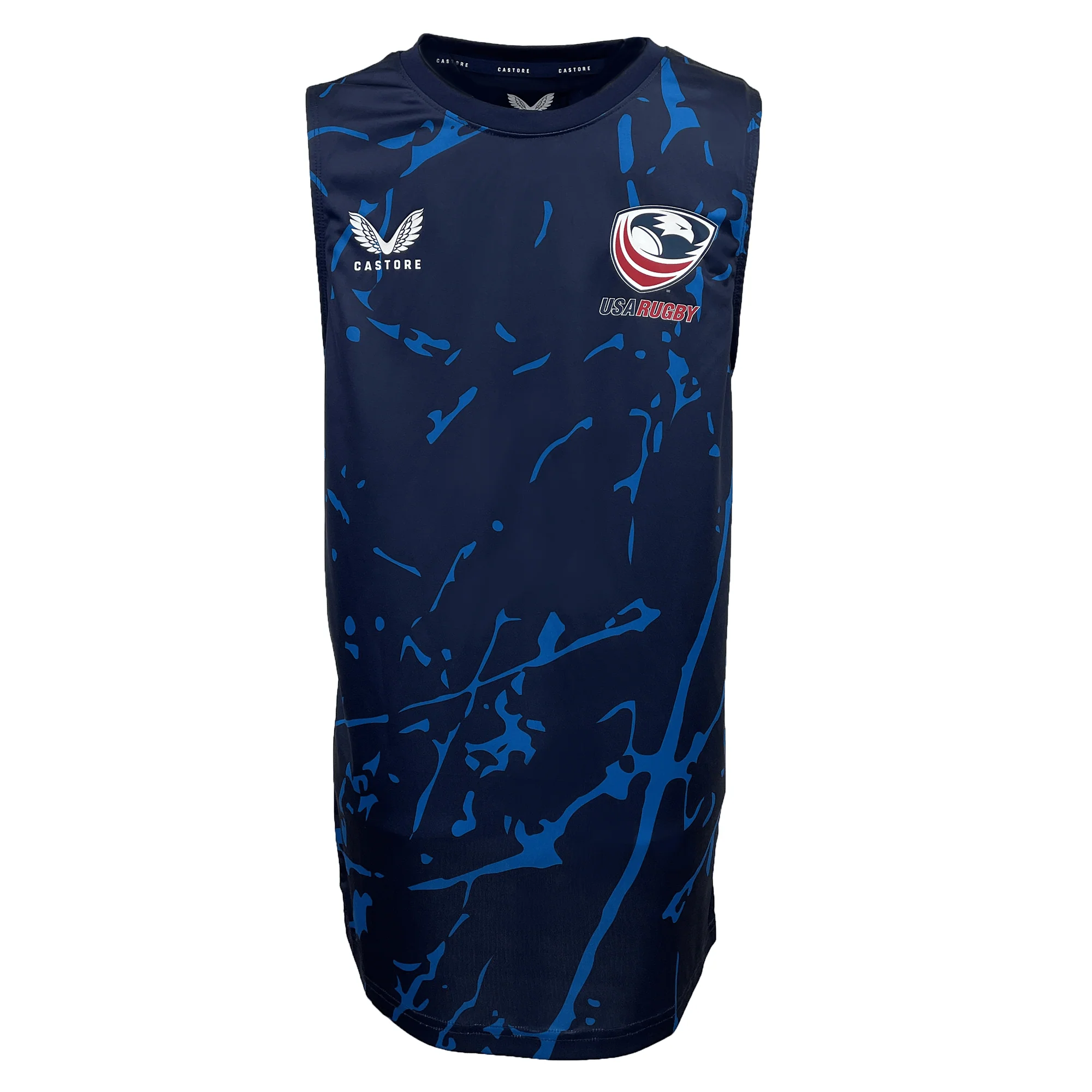 USA Rugby Marble Printed Training Singlet by Castore