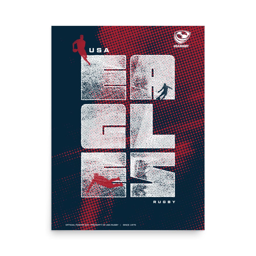 USA Rugby EAGLES Text Poster - Image 2