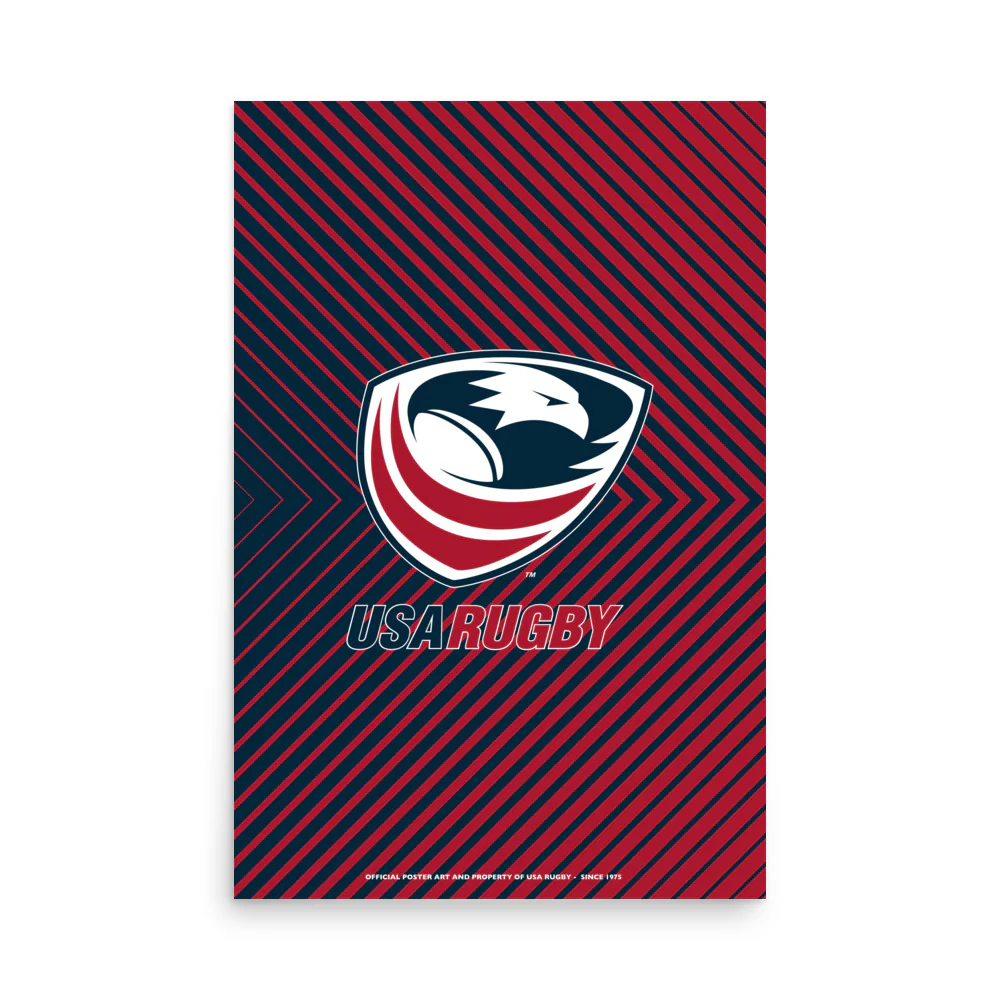 USA Rugby Herringbone Poster