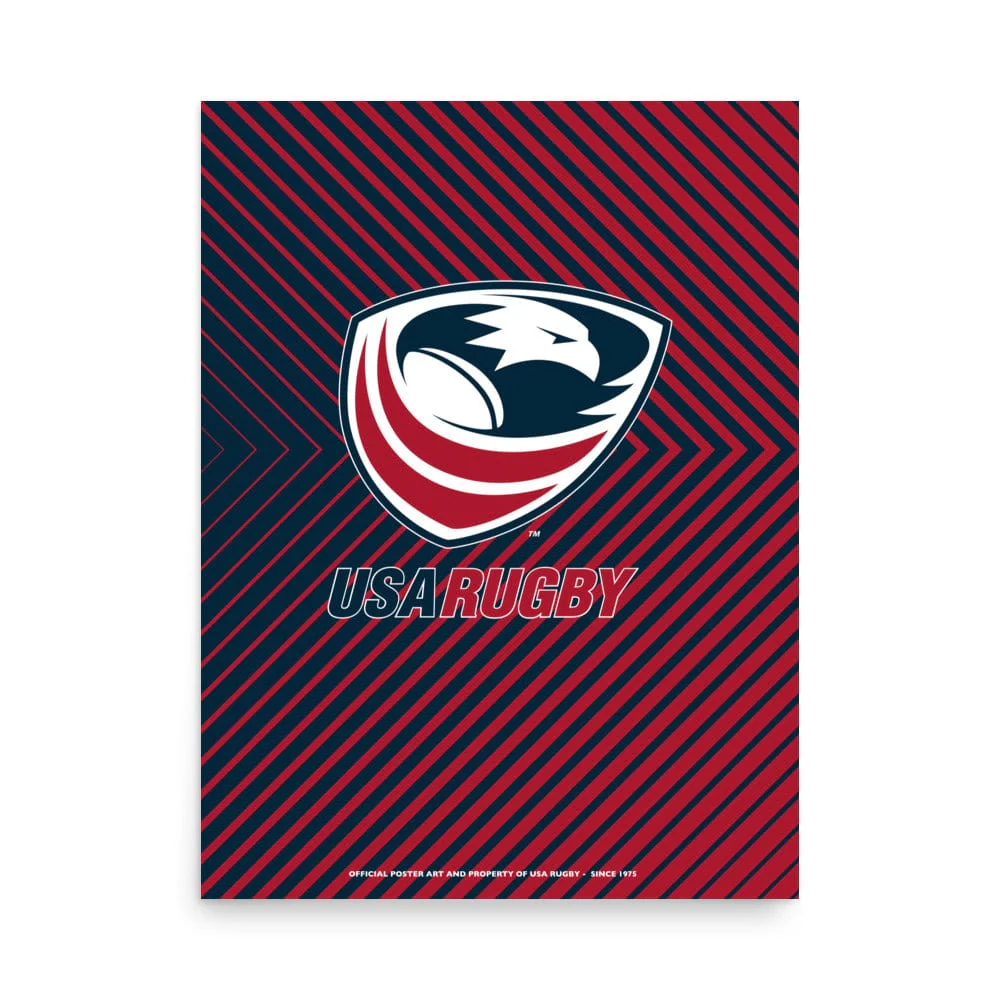 USA Rugby Herringbone Poster - Image 2