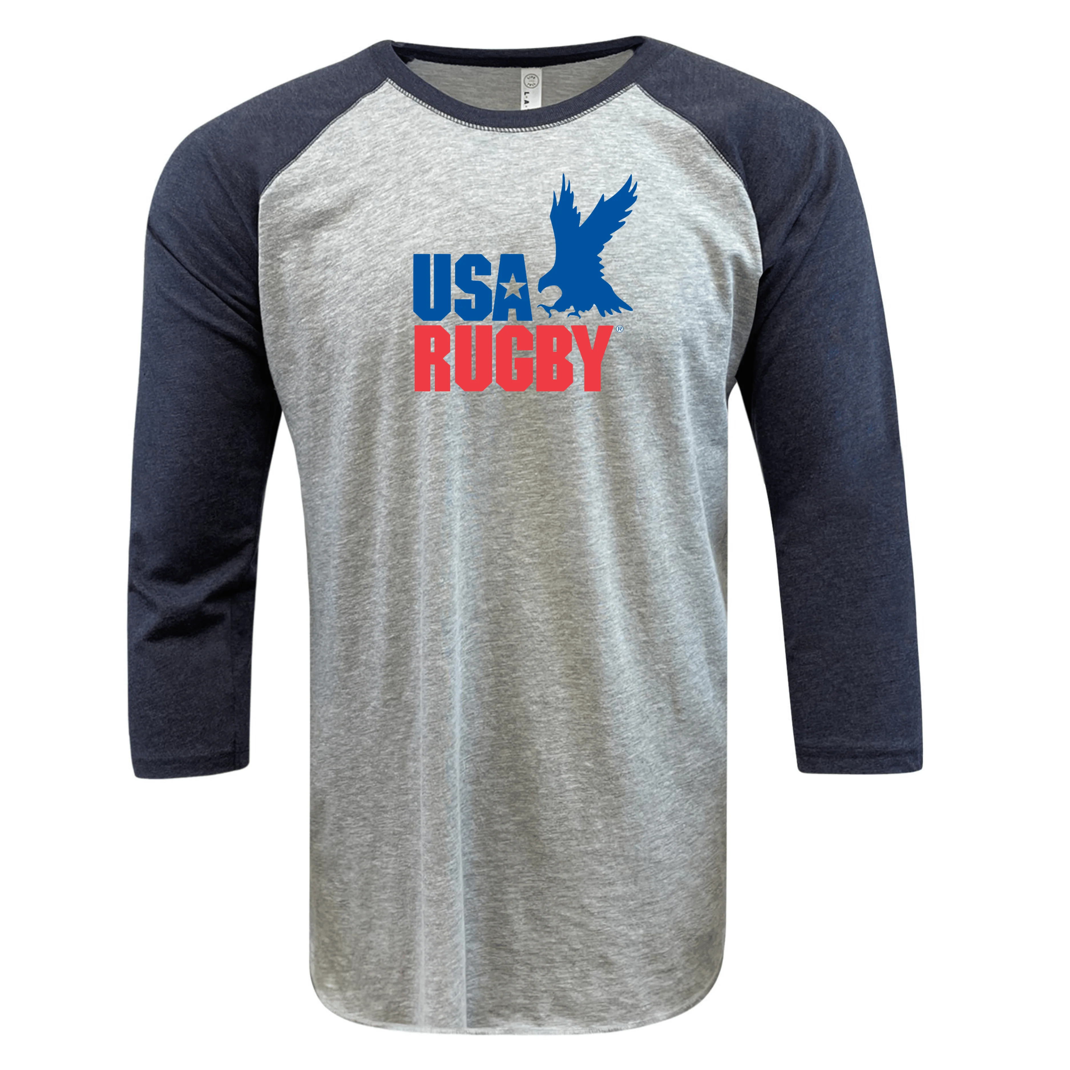 USA Rugby Throwback Baseball 3/4 Sleeve T-shirt - Image 2